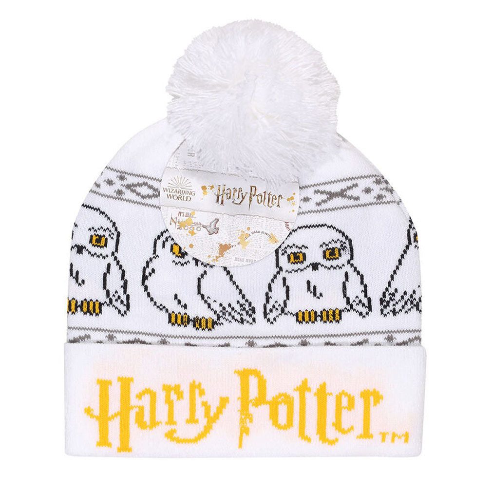 Harry Potter Beanie Hedwig Beanie Eule Wintermütze Strickmütze Bommelmütze