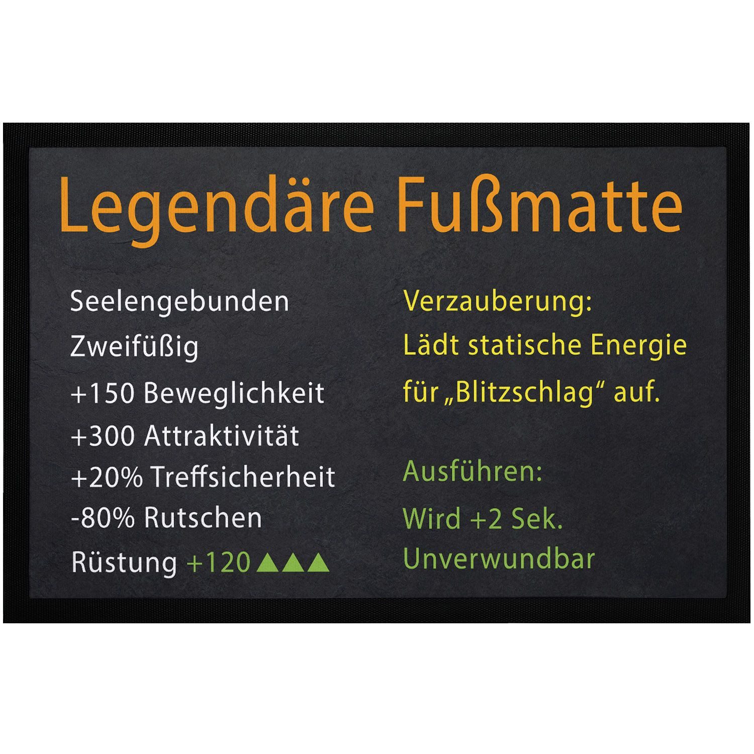 MoonWorks Fußmatte Legendäre Fußmatte mit Gaming Motiv für Nerds Geeks Computer-Spiel, rechteckig