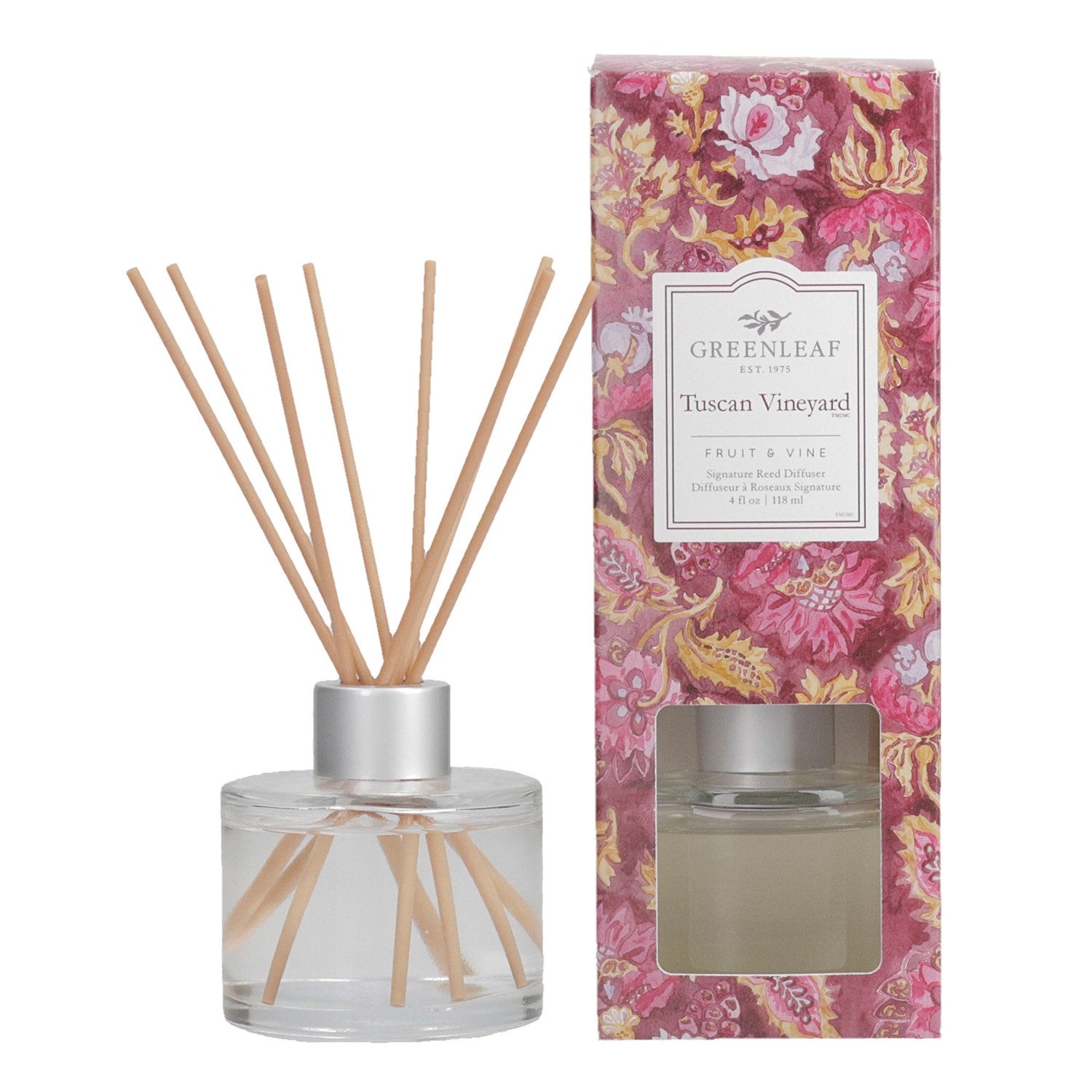 Greenleaf Raumduft Tuscan Vineyard 118 ml (1-St), Greenleaf – Aromatischer Reed Diffuser