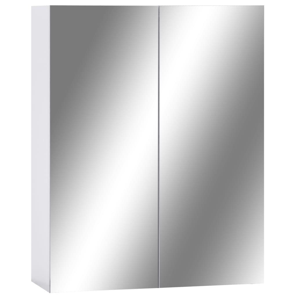 Bad-Spiegelschrank vidaXL Weiß MDF 60x15x75 Badezimmerspiegelschrank cm