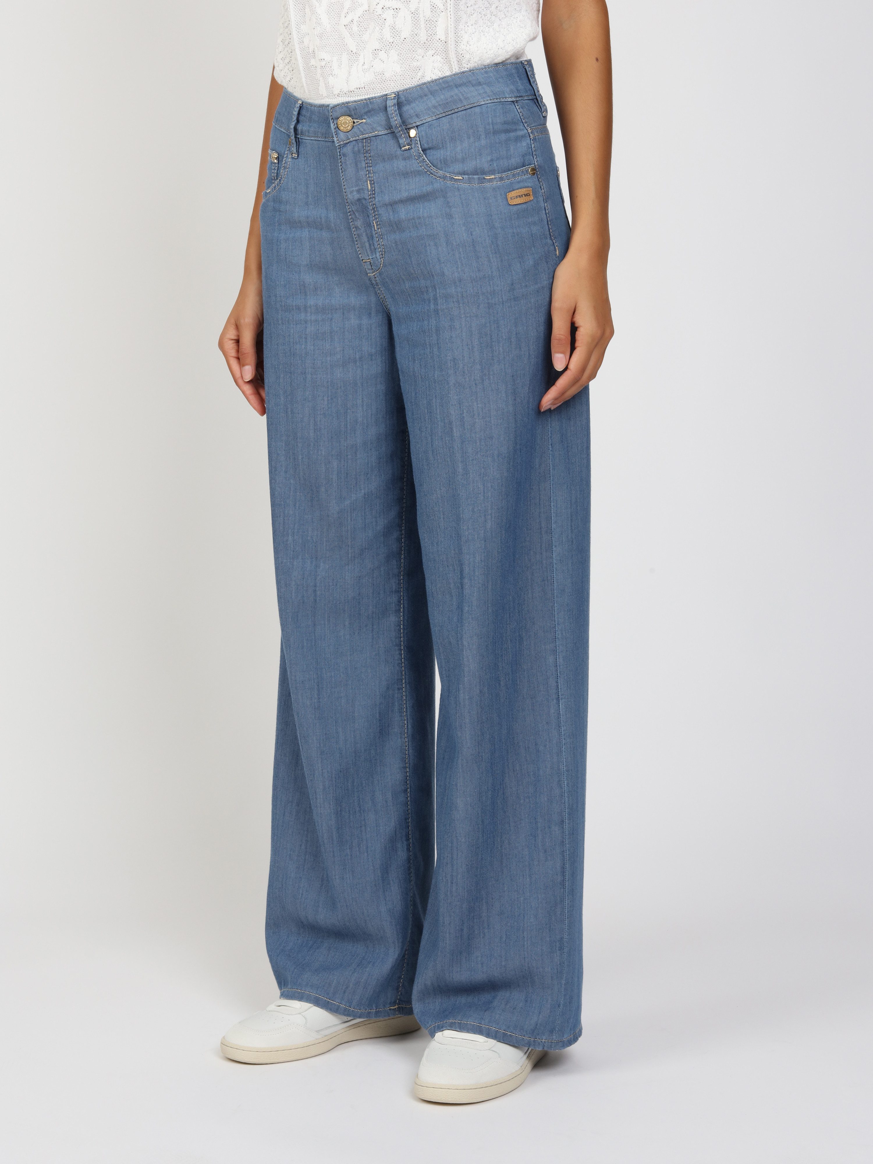 GANG Weite Jeans 94CARLOTTA Light Denim, mit Lyocell günstig online kaufen