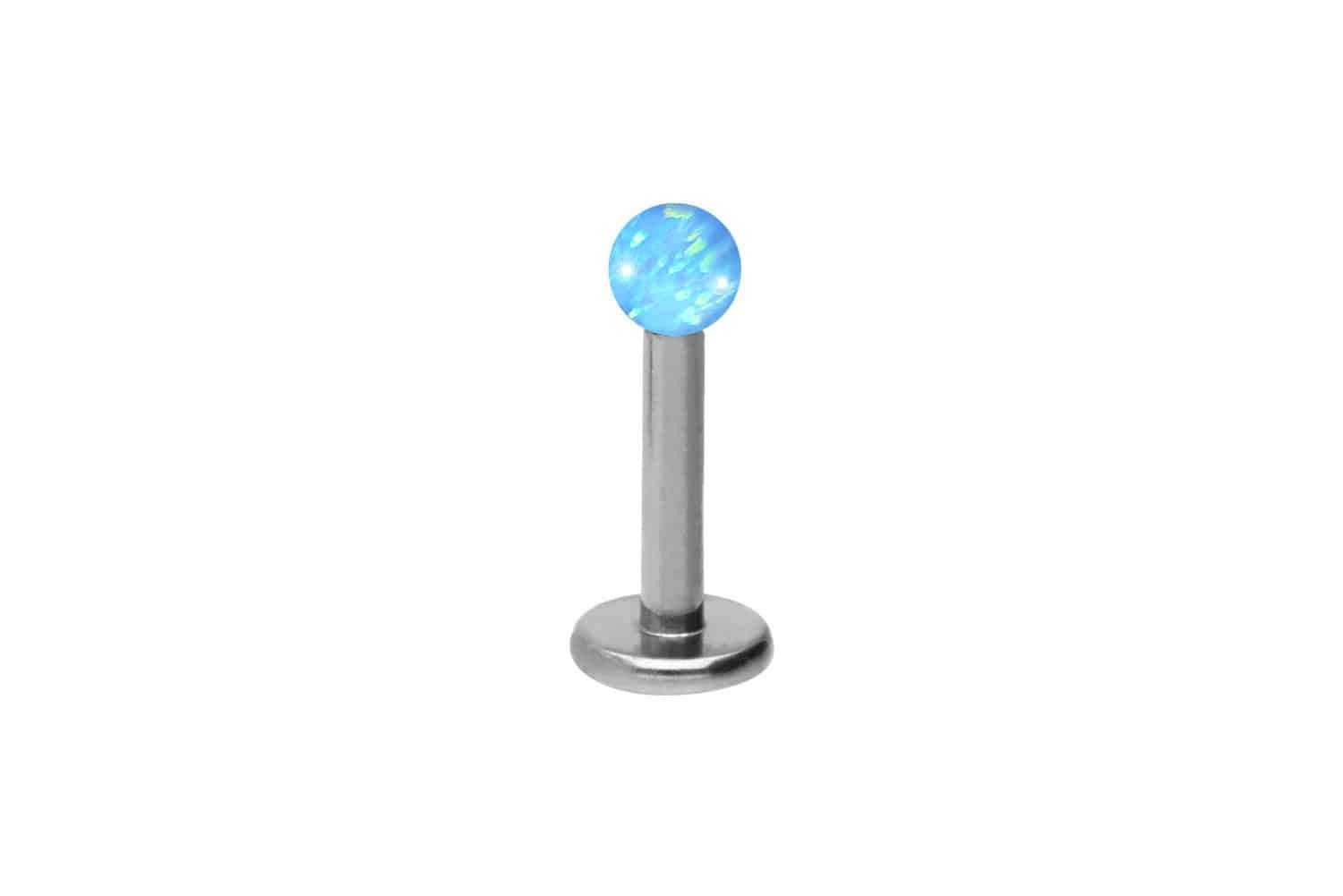 Piercing-Set Titan Labret SYNTHETISCHER OPAL