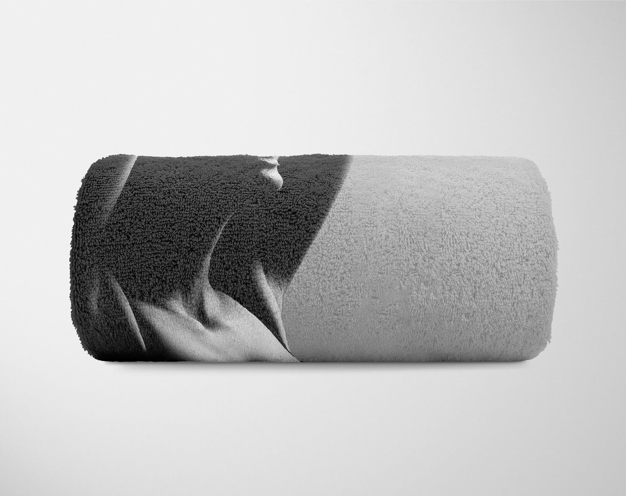 Handtuch Baumwolle-Polyester-Mix (1-St), Handtücher Art Saunatuch Schwar, Kuscheldecke Frau schöne Fotomotiv Sinus Strandhandtuch mit Handtuch