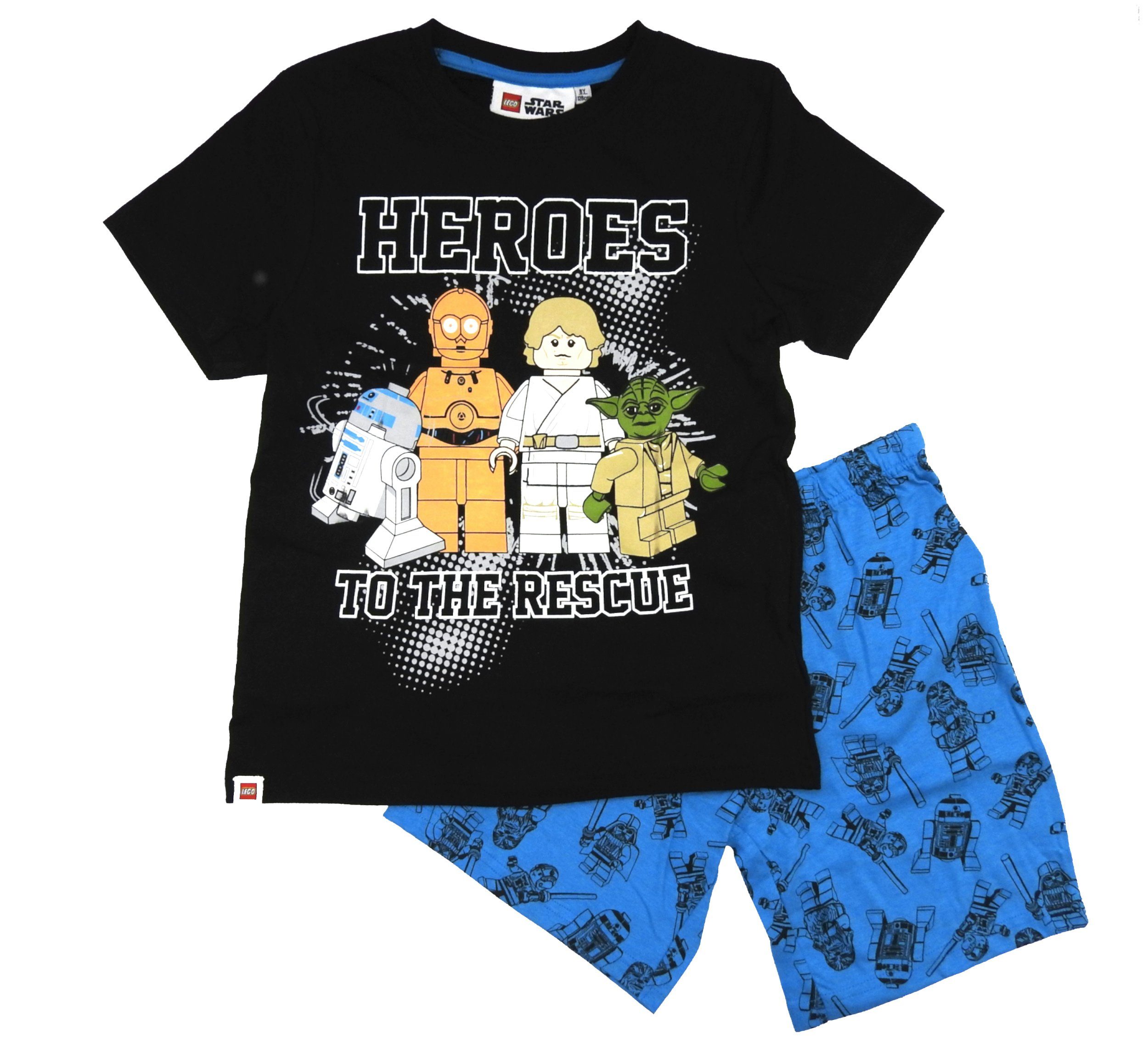 Nach und nach treffen neue Artikel ein! LEGO® Wear Pyjama Kinder Schlafanzug Set Jungen kurz 2tlg. Schwarz (Set) Shorty