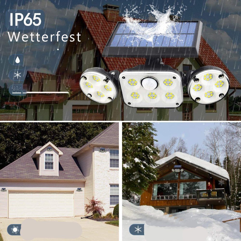 IP65 Bewegungsmelder Solarlampen LEDs LED Solarleuchte mit GelldG 78