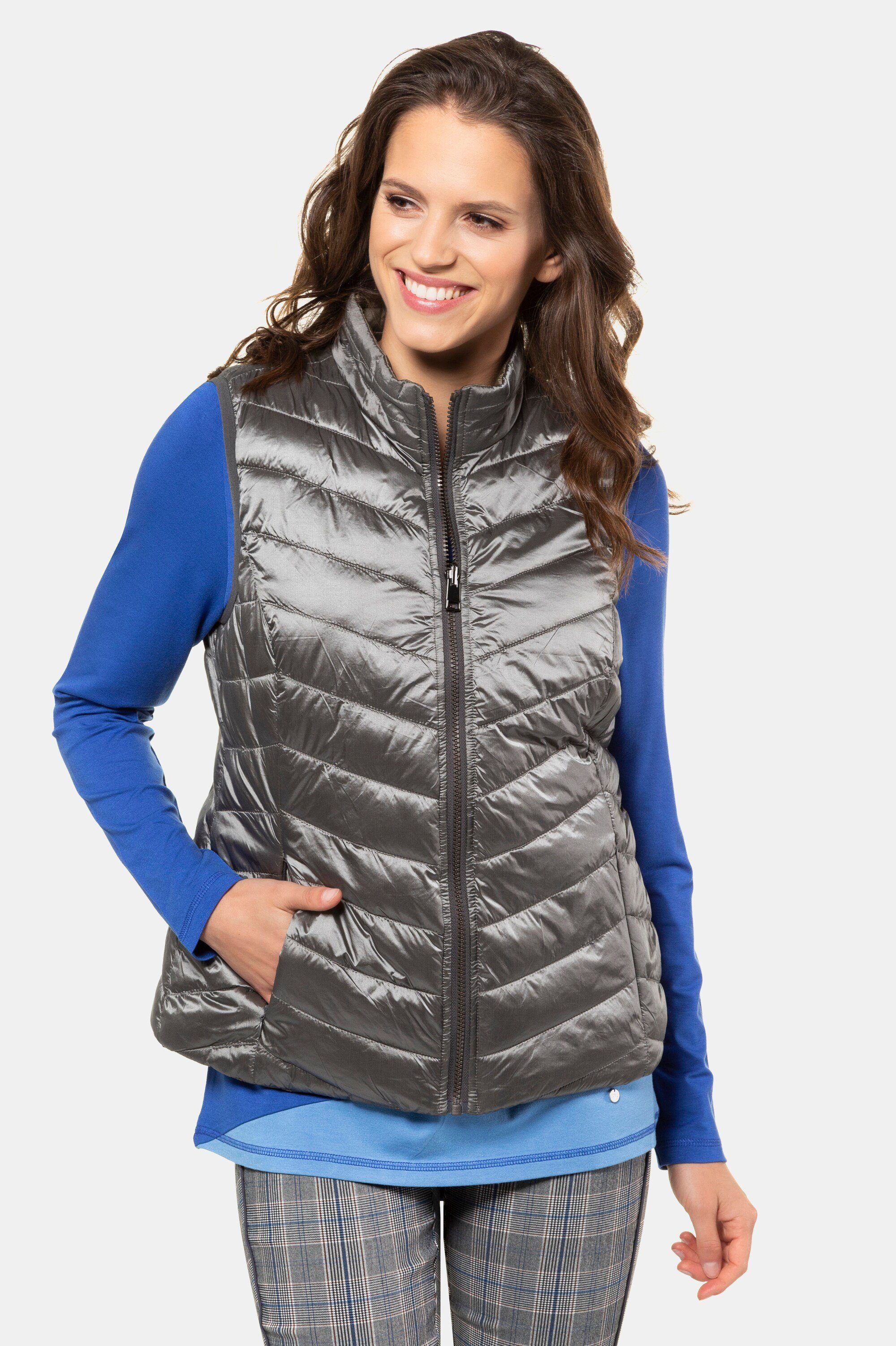 Gina Laura Steppweste Wende-Steppweste Stehkragen leichte warme Qualität