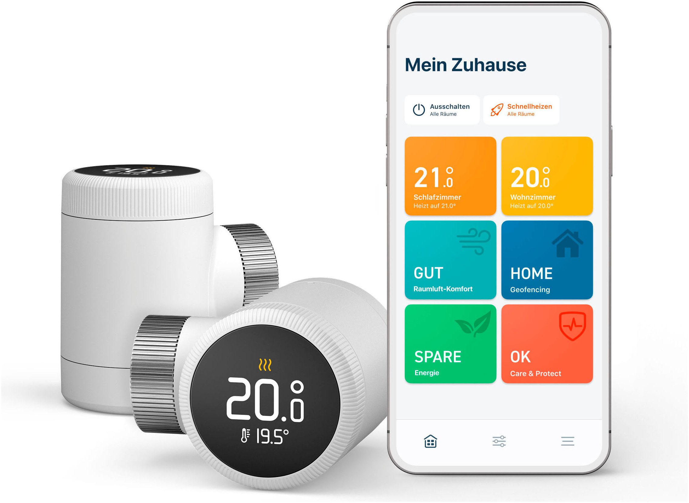 Heizkörperthermostat 2x Smartes Heizkörper-Thermostat X