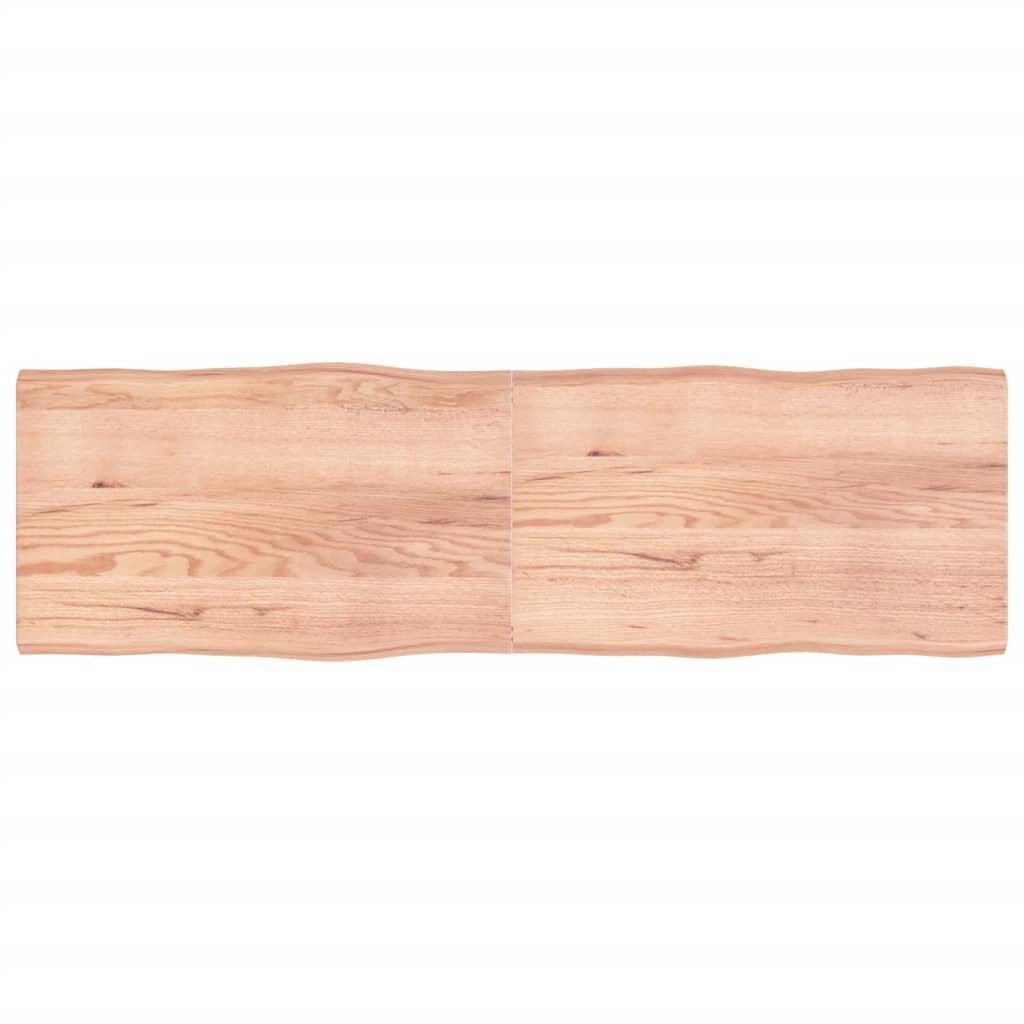 furnicato Tischplatte 200x60x(2-6) cm Massivholz Behandelt Baumkante (1 St)