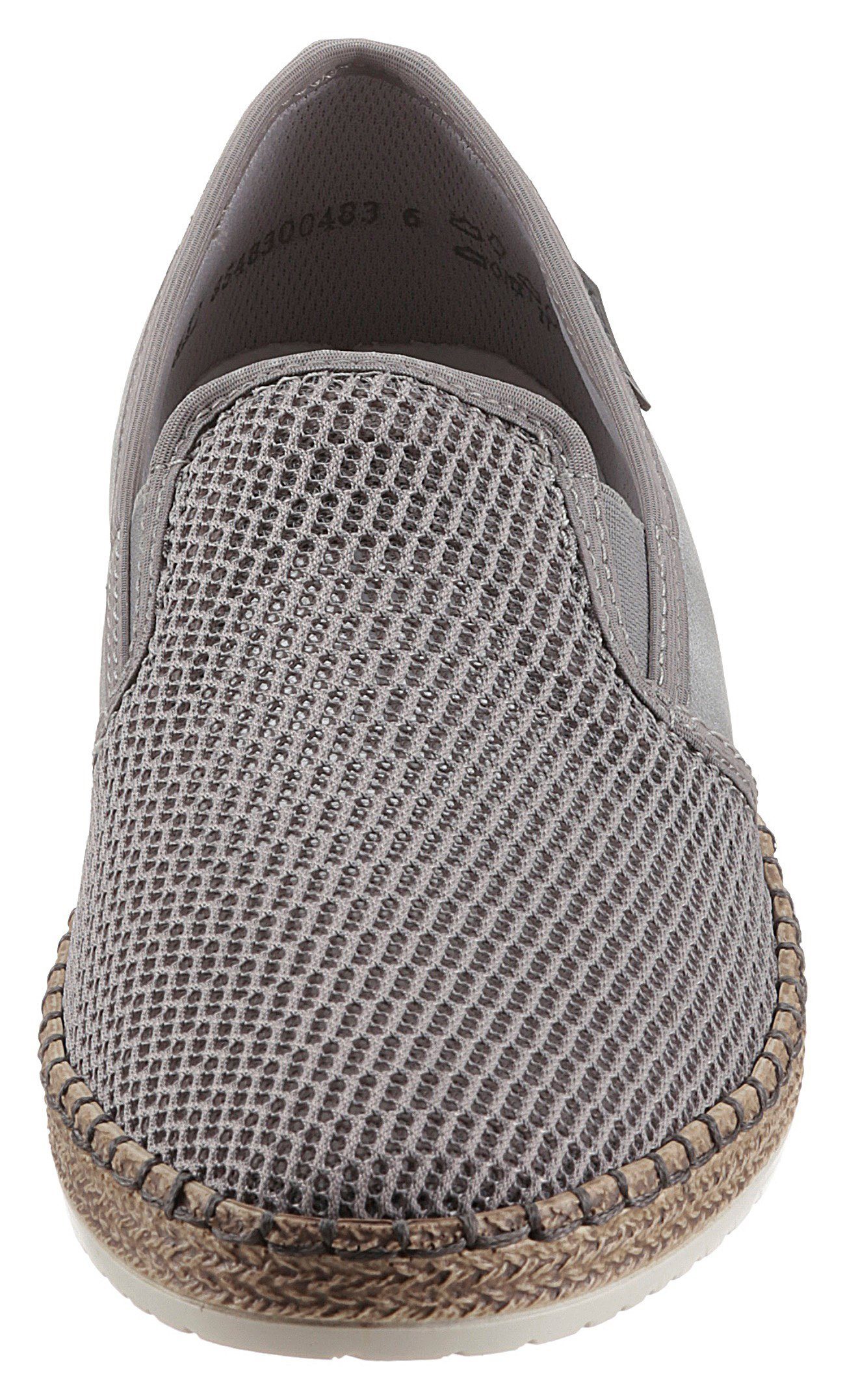 Rieker Espadrille Sommerschuh, Slipper, Freizeitschuh im Materialmix