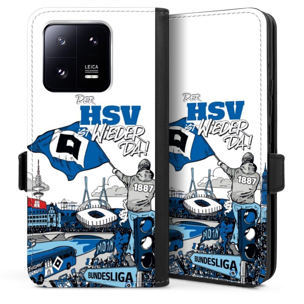 DeinDesign Handyhülle Hamburger SV Offizielles Lizenzprodukt Aufstieg, Xiaomi 13 Pro Hülle Handy Flip Case Wallet Cover Handytasche Leder