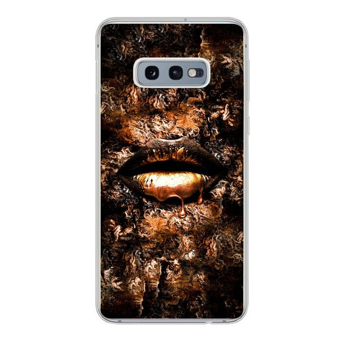 MuchoWow Handyhülle Frau - Lippen - Kupfer Phone Case Handyhülle Samsung Galaxy S10e Silikon Schutzhülle