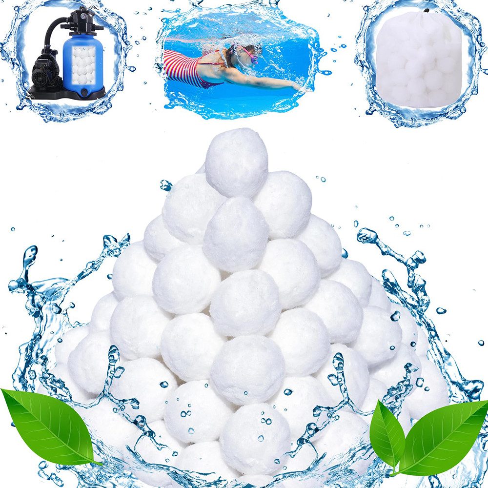 BlingBin Filterbälle Poolfilter Pool Reinigungsbälle hochwertig Schwimmbäder Filterballs, für Aquarien Außenfilter mit, 0.7 kg, (1er Set, 1-St., 1tlg), Aquarium Filterbälle große Menge Faserball-Filtermaterial Filterbälle