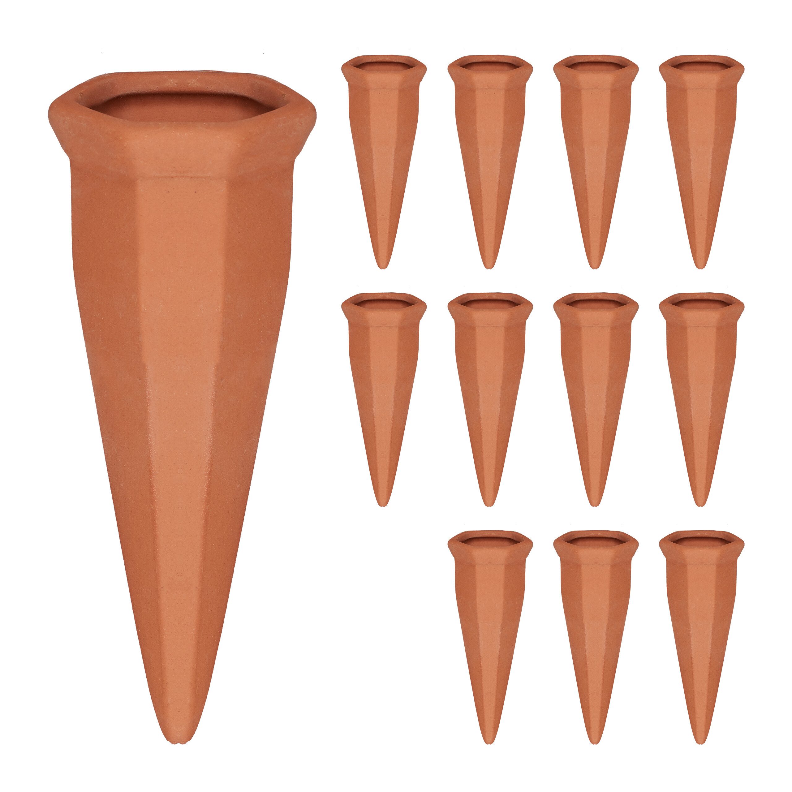 relaxdays Bewässerungssystem Tonkegel zur Bewässerung 12er Set. Reduzierter Preis € 21,99. Unverbindliche Preisempfehlung € 39,99