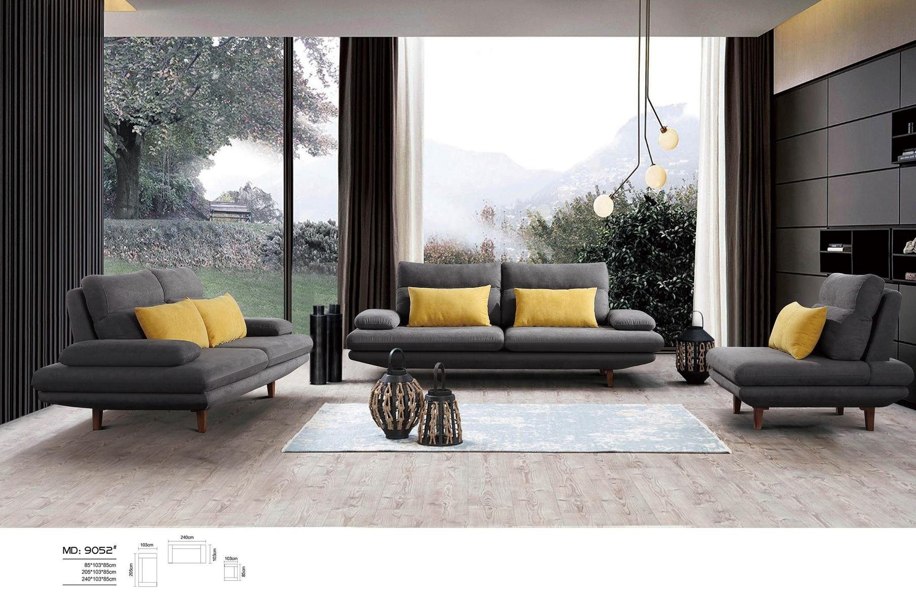 Garnitur Textil JVmoebel Couchen 3+2+1 Sitz Polster Sofa Couch Sofa, Sofa Design