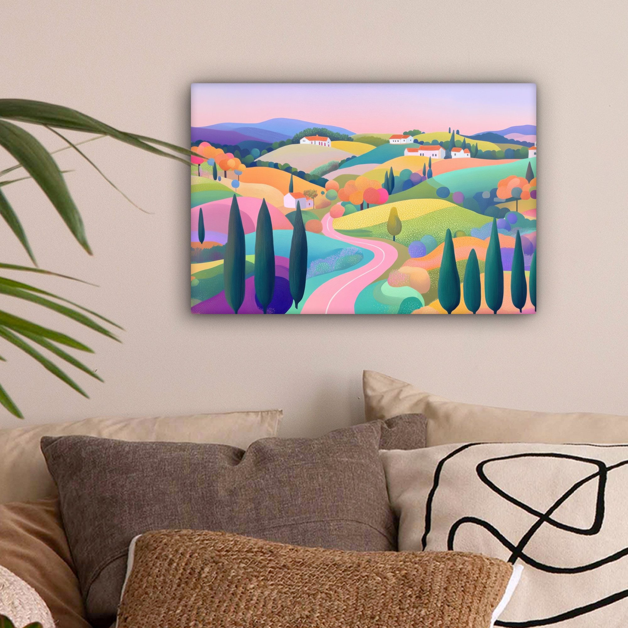 OneMillionCanvasses® Leinwandbild Landschaft - Lila - günstig online kaufen