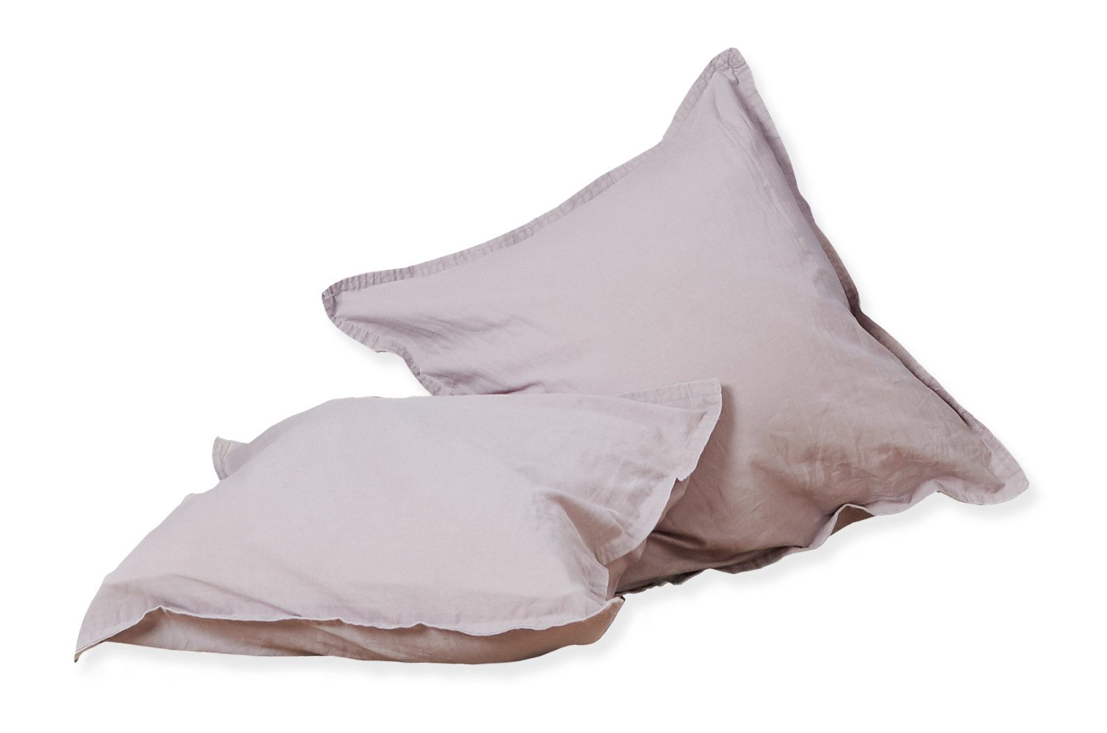 H.G. Hahn Haustextilien Kissenbezüge 2 Stück Hahn Renforce Kissenbezüge 40x40 cm stonewashed mouve blass-ro, (2 Stück)