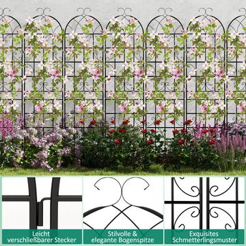 COSTWAY Gartenzaun, 2er Set, Rankgitter für Kletterpflanzen, 220 x 50 cm