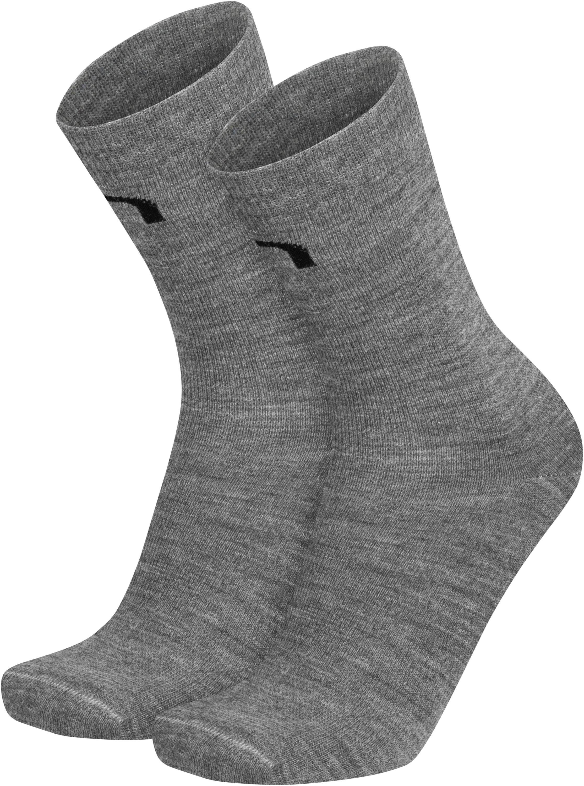 aus normani 2 Merinowolle 2-Paar, Merinowolle Businesssocke 2 Thermosocken Paar) Grau hochwertige (Set,