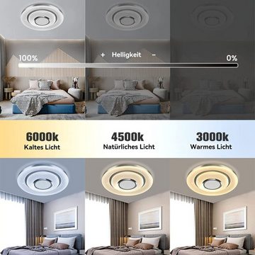 DOPWii LED Deckenleuchte LED Deckenleuchte mit Bluetooth Lautsprecher, RGB, Fernbedienung,36W, Mehrere Farben, Hohe Klangqualität