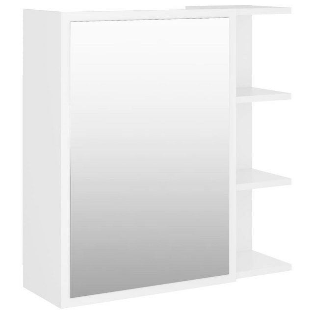 vidaXL Badezimmerspiegelschrank Bad-Spiegelschrank Weiß 62,5×20,5×64 cm Holzwerkstoff (1-St)