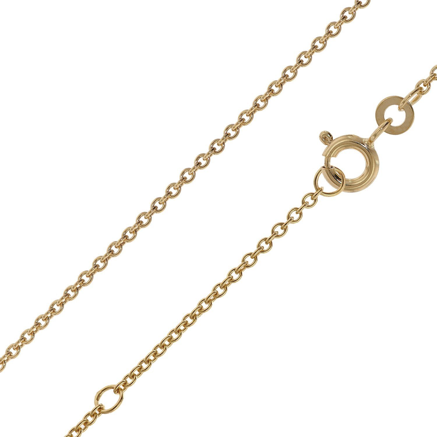 trendor Kette ohne Anhänger für Anhänger 333 Gold Rund1,5 mm Длина 45/42 cm