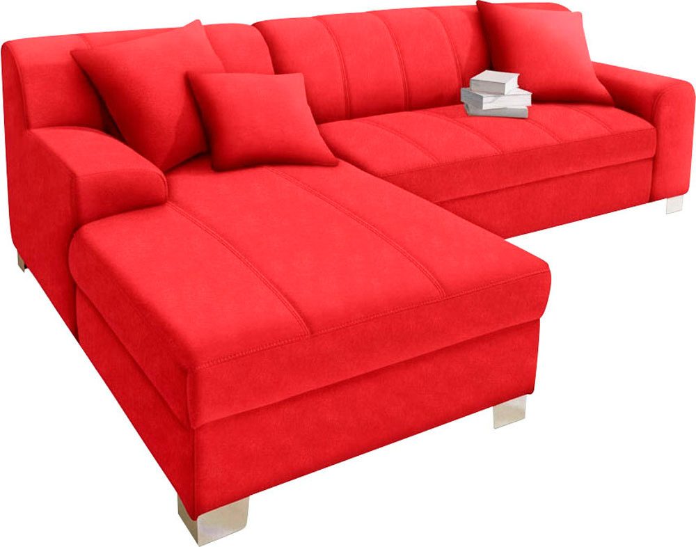 DOMO collection Ecksofa Turah incl. Zierkissen, moderne Steppung, auch in L günstig online kaufen