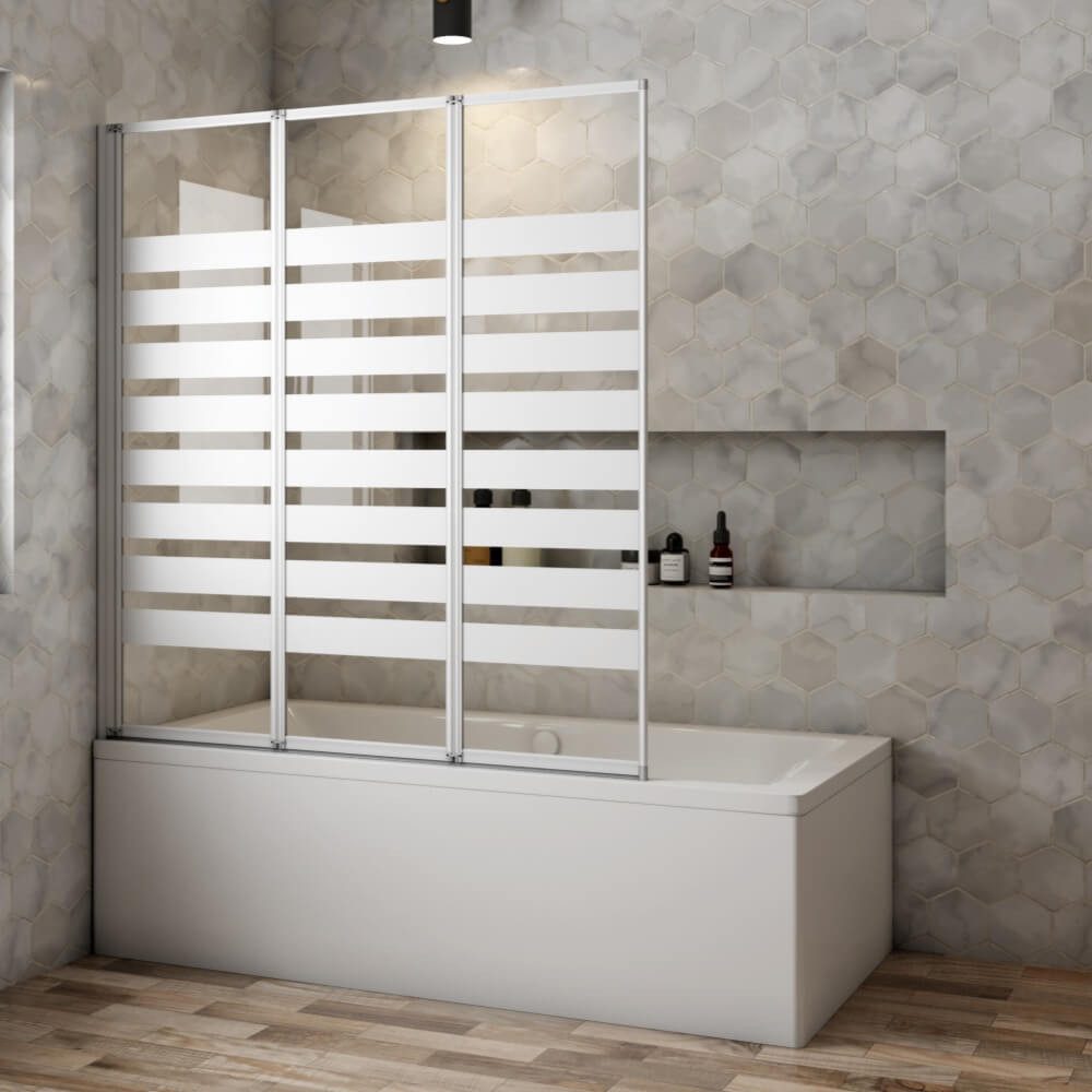 Duschparadies Duschwand 130*140cm hellweiß Aufsatz Duschabtrennung Badewann günstig online kaufen