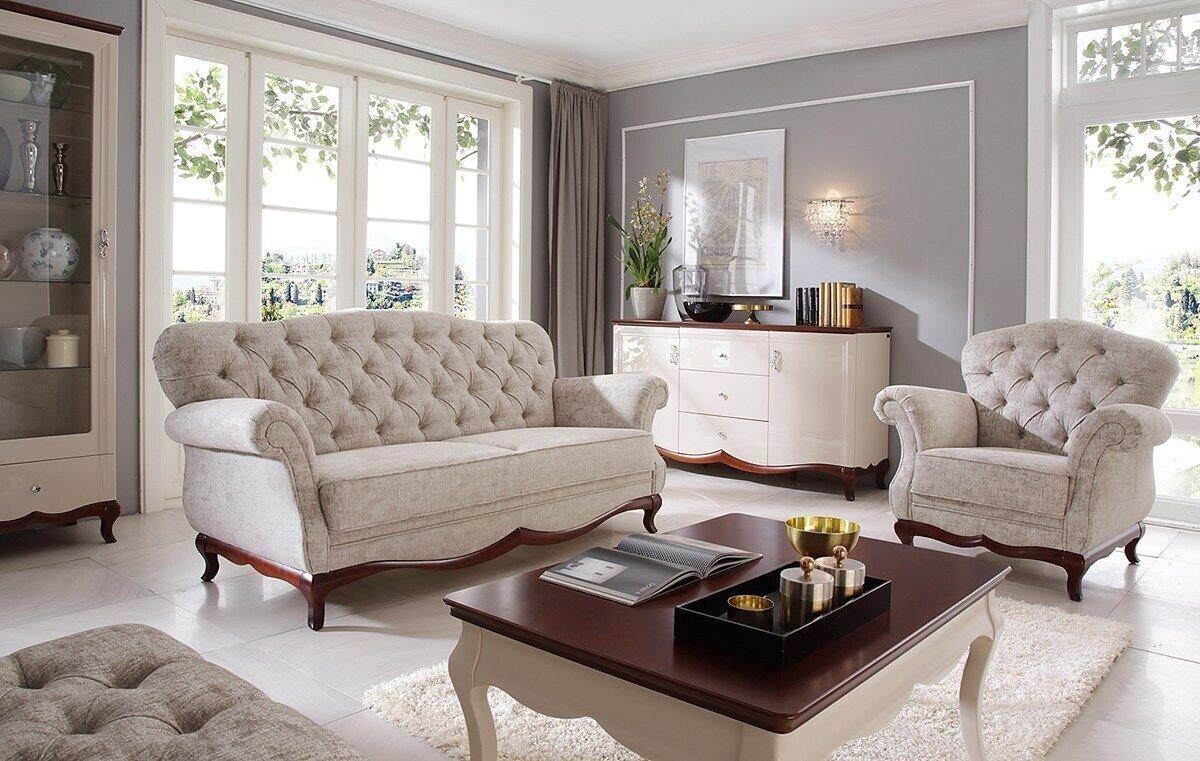 JVmoebel Sofa Zweisitzer Chesterfield Sofa Möbel Europe Made in Wohnzimmer Textil