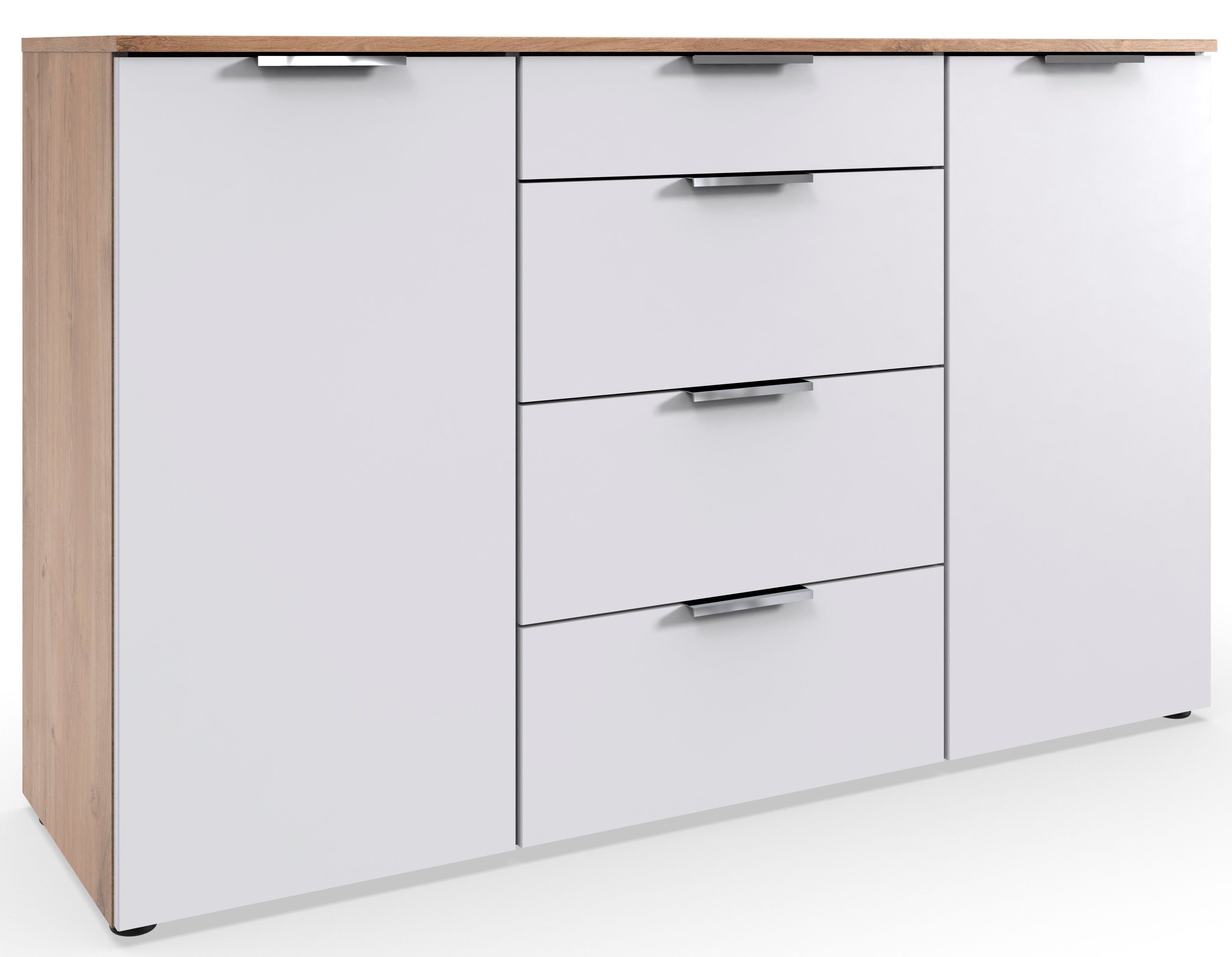 Wimex Kombikommode Level by fresh to go, 2-türig, mit 4 Schubladen und soft-close Funktion, 135cm breit