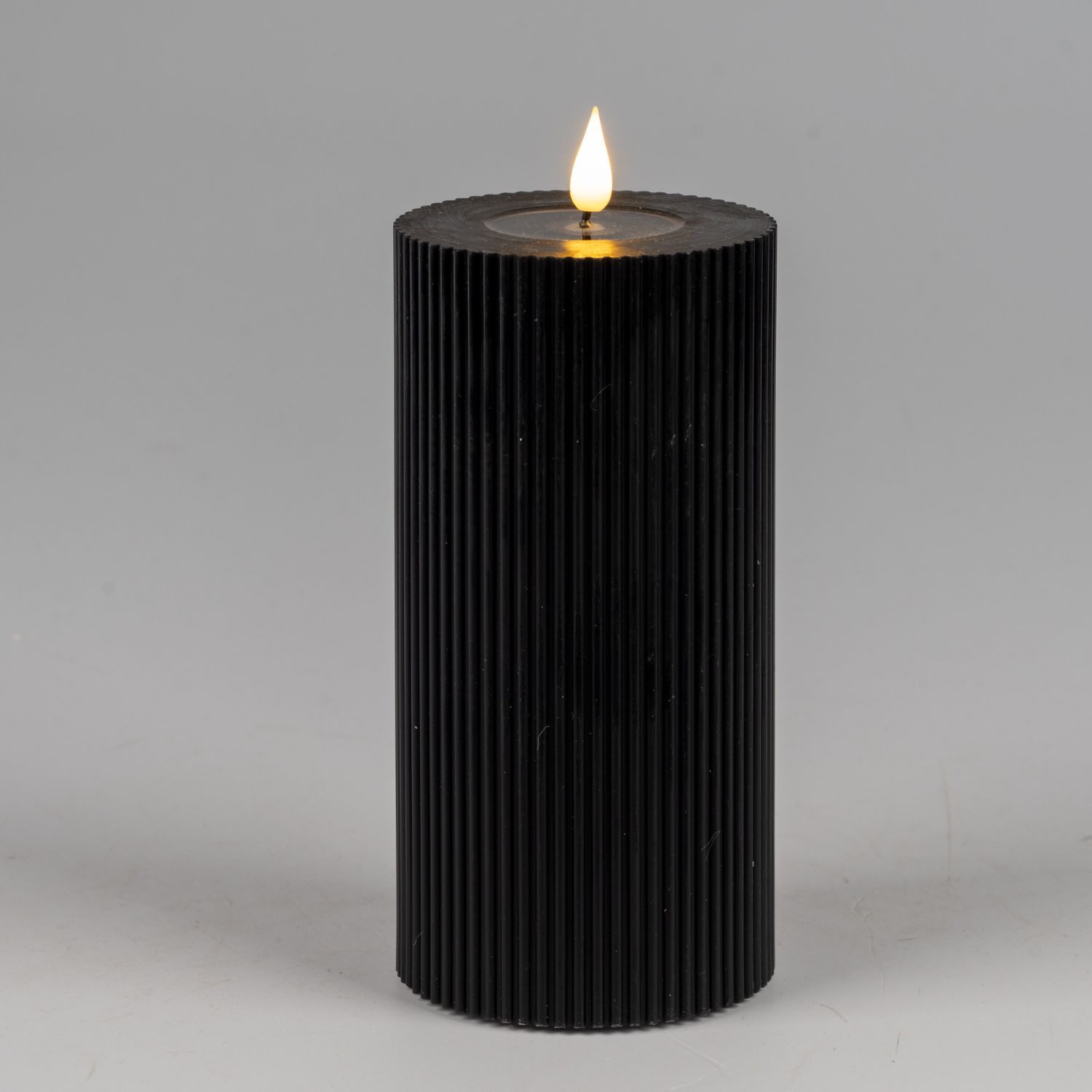 formano LED-Kerze Streifen, LED, Mit Timerfunktion, Schwarz, Streifen, H: 18cm