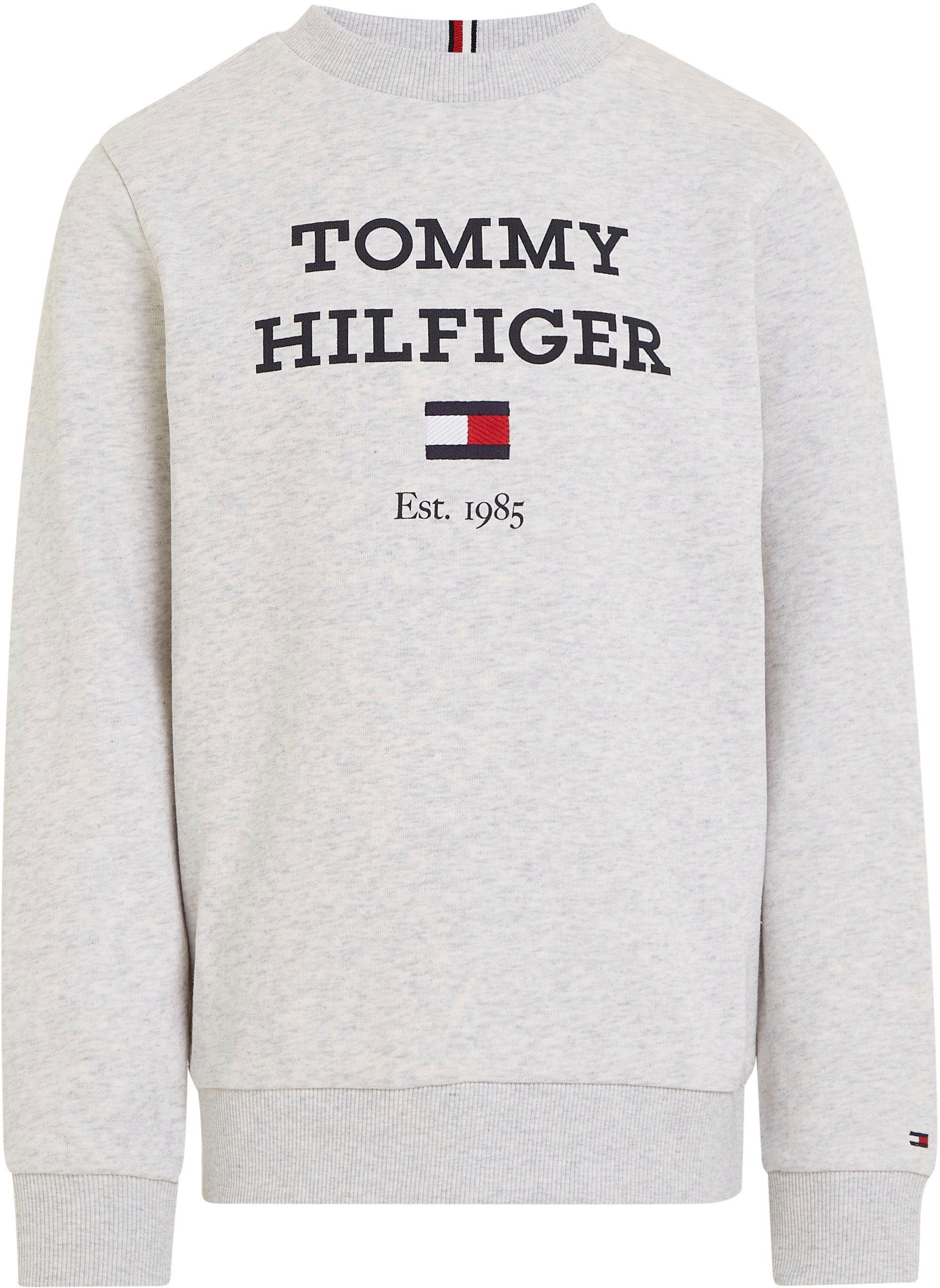 Tommy Hilfiger Sweatshirt TH SWEATSHIRT großem LOGO Logo mit grey light