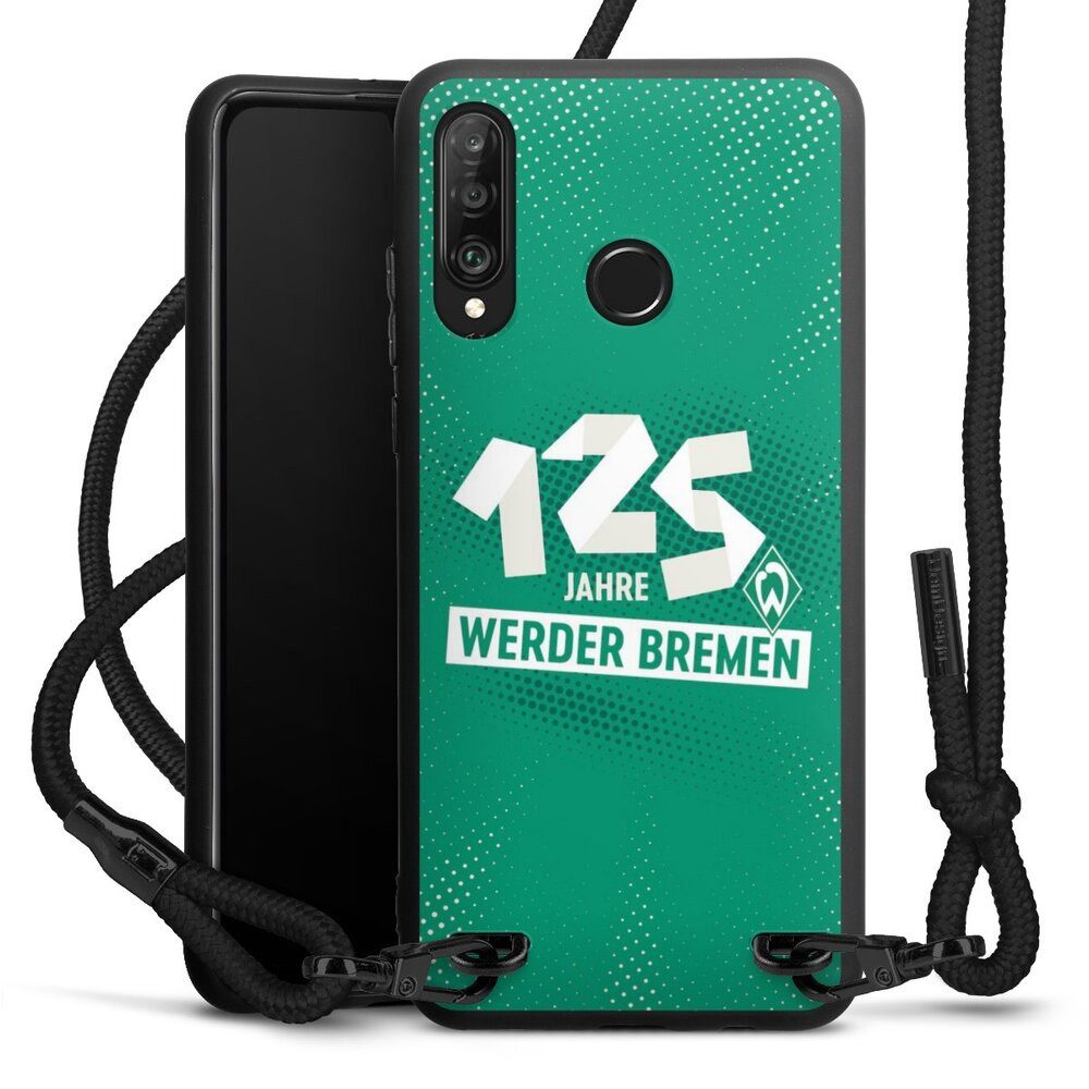 DeinDesign Handyhülle 125 Jahre Werder Bremen Offizielles Lizenzprodukt, Huawei P30 Lite Premium Premium Handykette Hülle mit Band