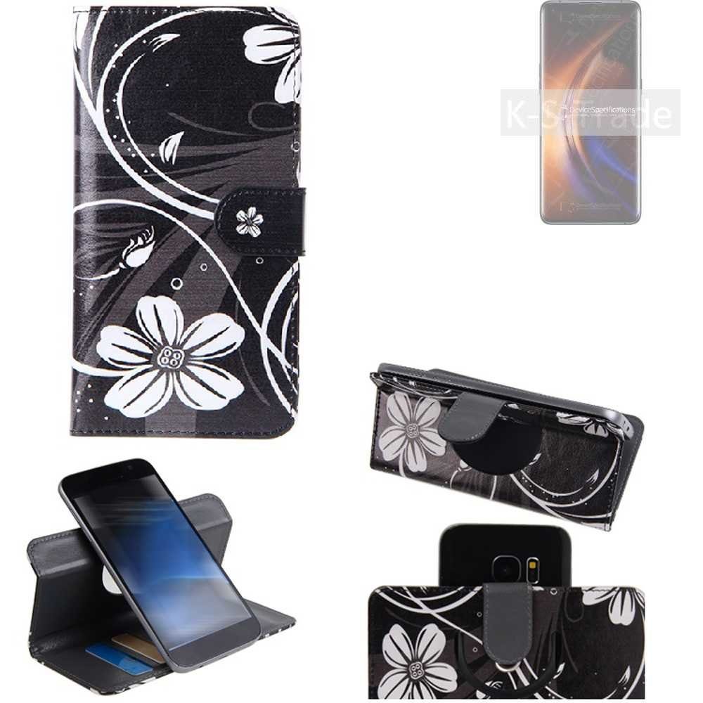 K-S-Trade Handyhülle für Oppo Find X3 Pro, Schutzhülle Handyhülle Hülle 360° Wallet Case ''Flowers''