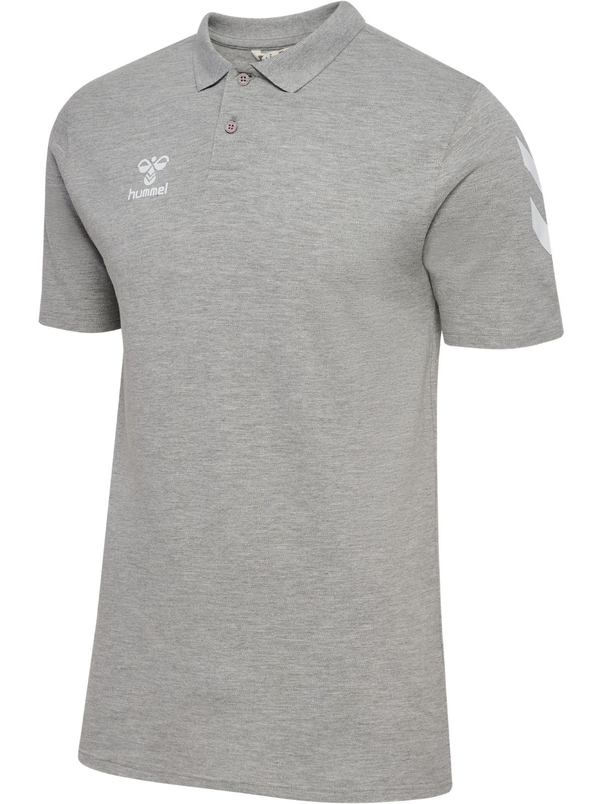 hummel Poloshirt hmlGO Chevron (100% Baumwolle) grau Herren