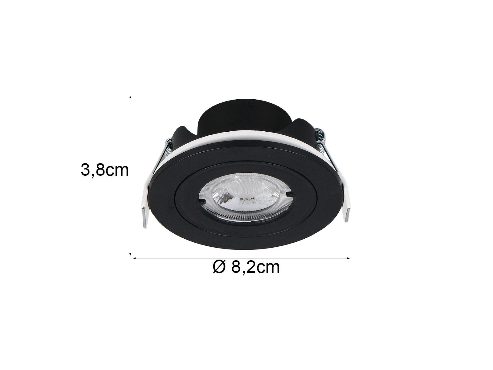 TRIO Leuchten LED Einbaustrahler flache Einbautiefe 230V ohne Trafo Ø 8cm, Dimmbar, LED fest integriert, Warmweiß, Decken-Einbaustrahler flach-e Einbautiefe