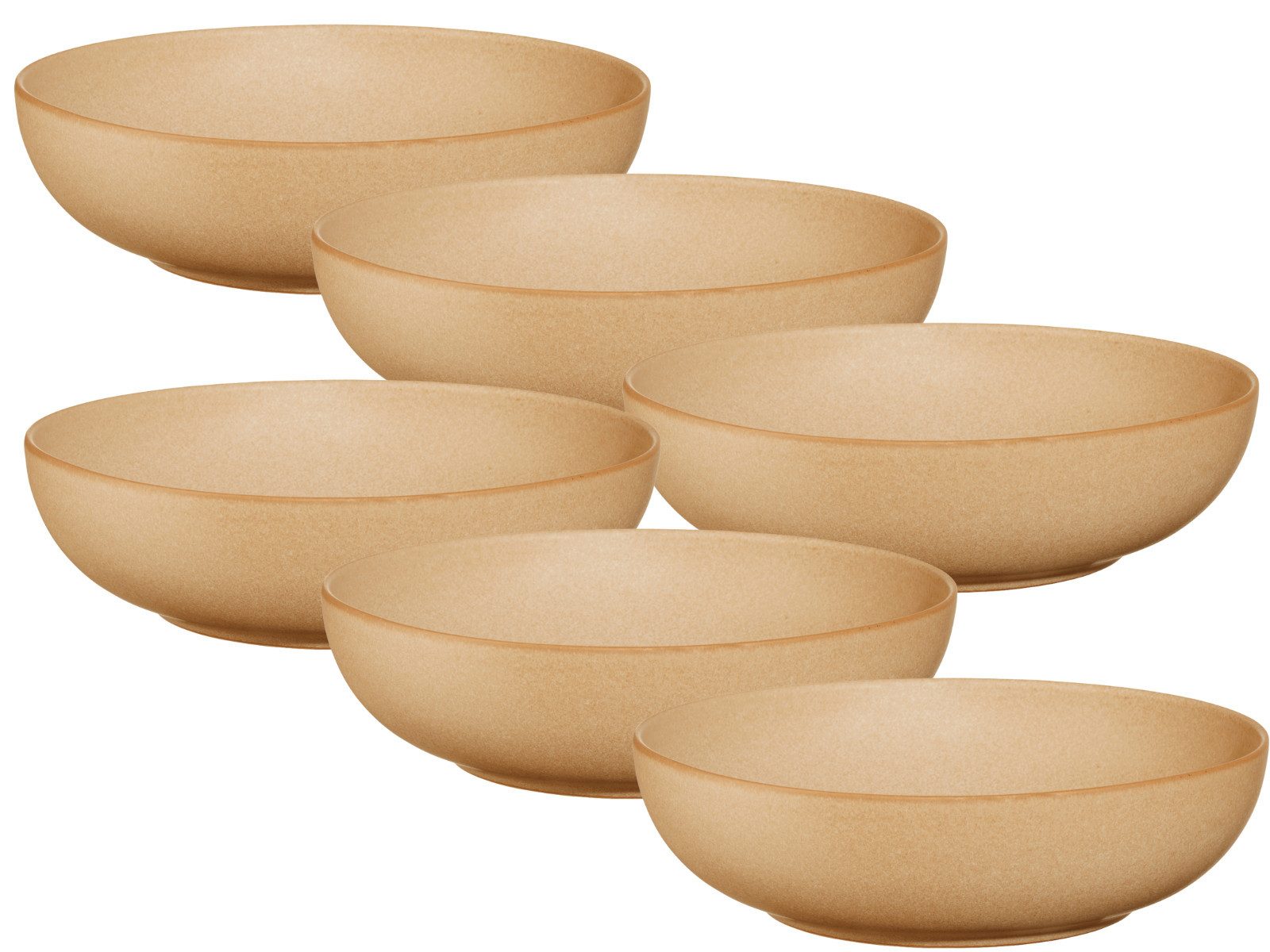 ASA SELECTION Тарілки-Set Saisons Макаронна тарілка almond 21 cm Set6, Steinzeug, Geschirr