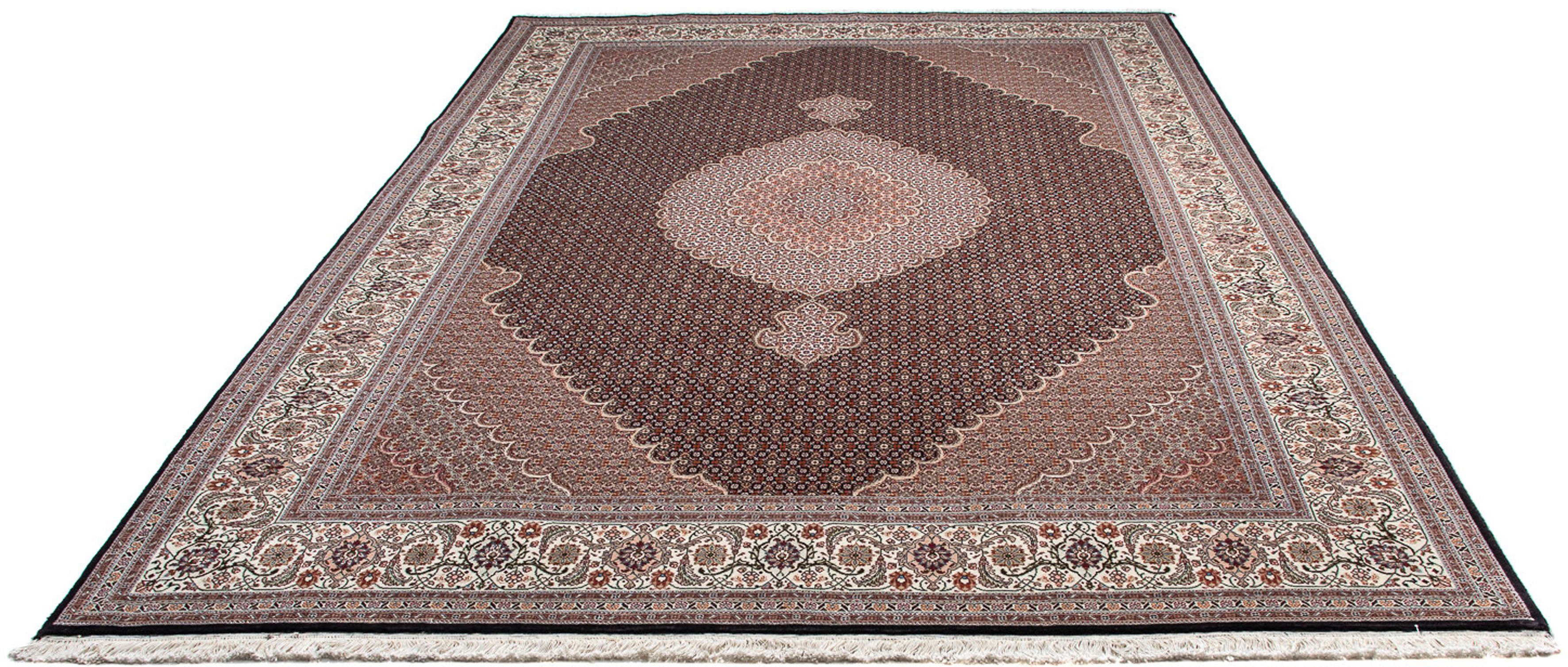 Orientteppich Perser - Täbriz - 308 x 200 cm - dunkelblau, morgenland, rechteckig, Höhe: 10 mm, Wohnzimmer, Handgeknüpft, Einzelstück mit Zertifikat