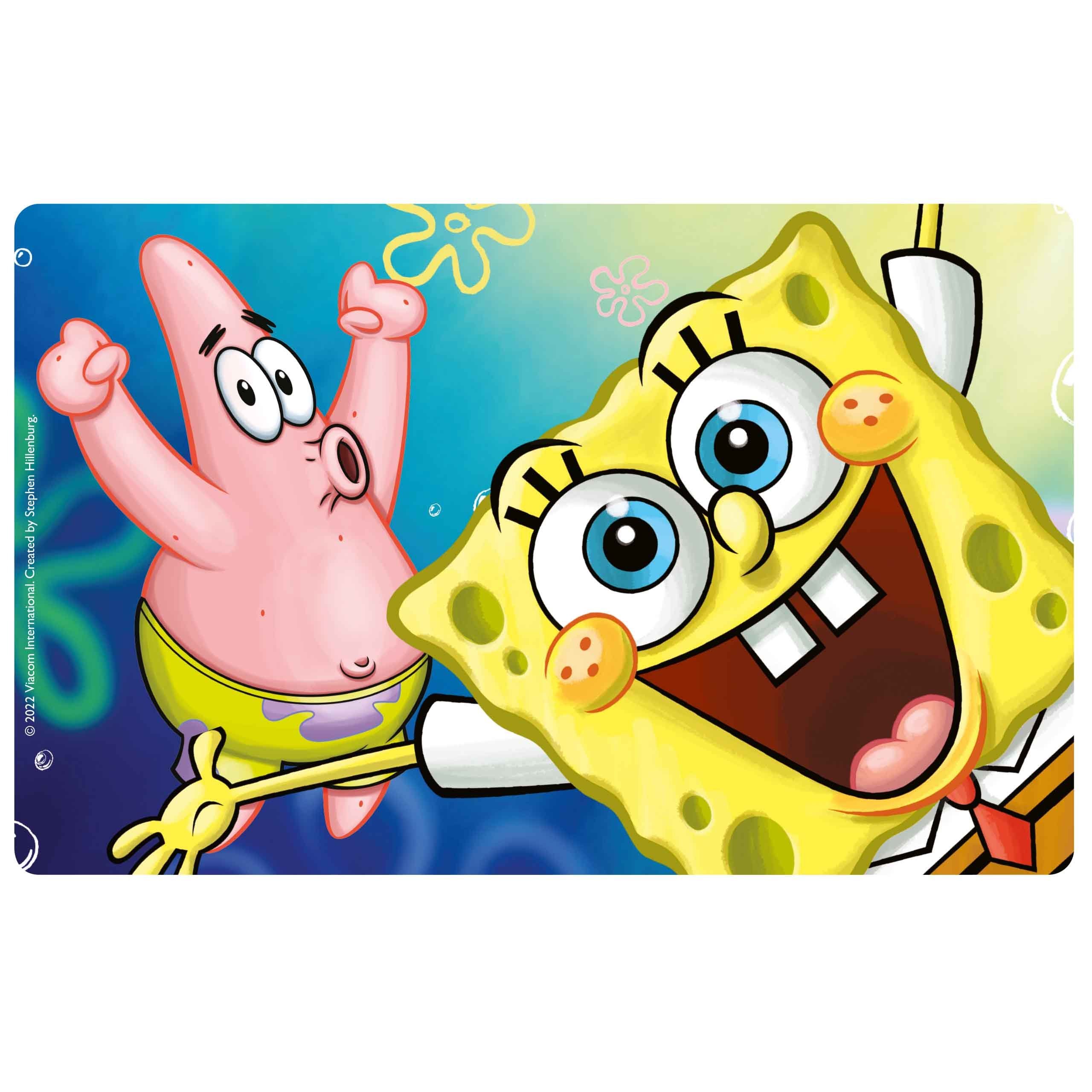 und Patrick, mit (PP) Lunchbox Spongebob Labels® Schwammkopf Kunststoff Brotdose Spongebob - Trennwand United