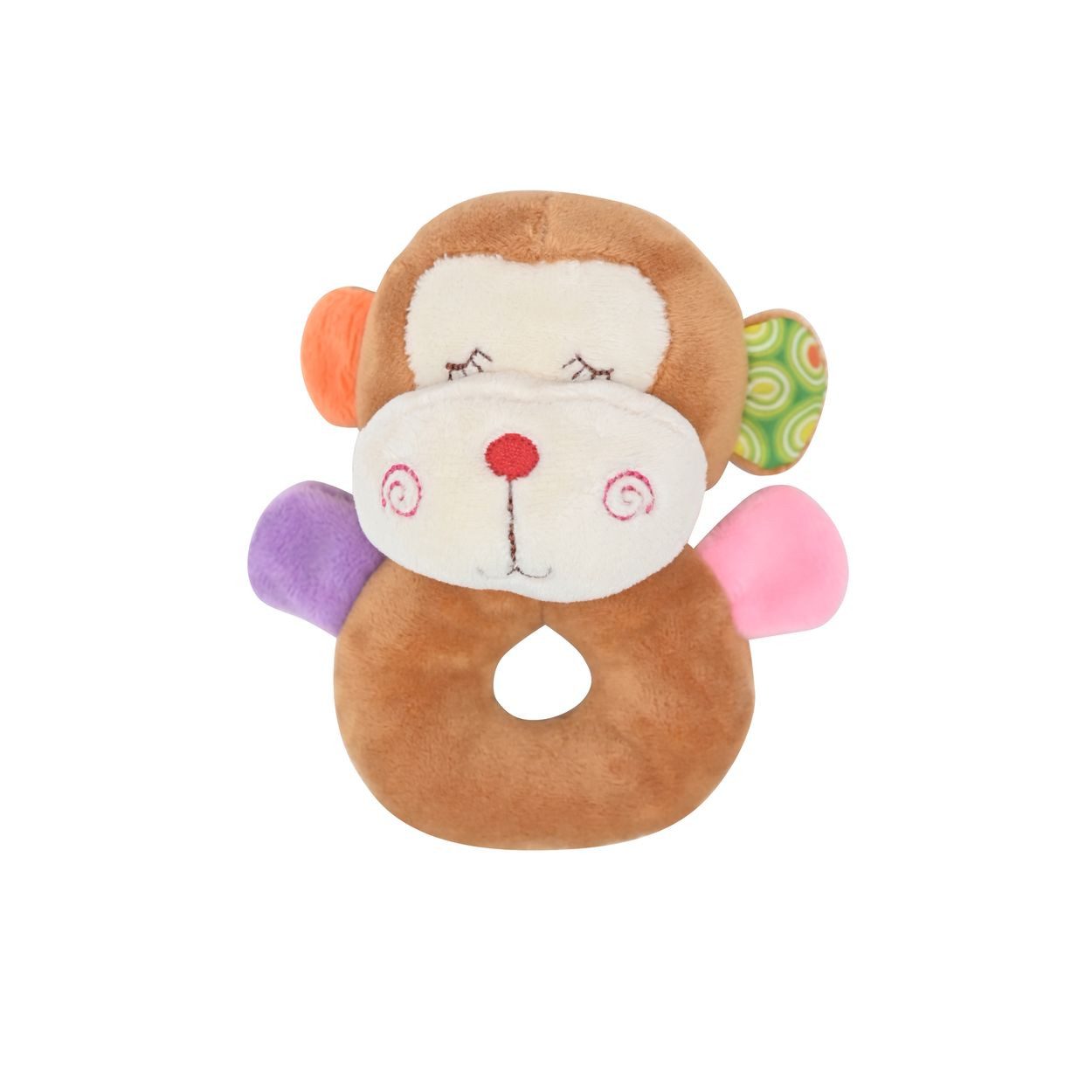 LORELLI Kuscheltier-Rassel Plüsch-Tiere, Greifling, Raschelzonen, leuchtende Farben, ab Geburt, Plüsch