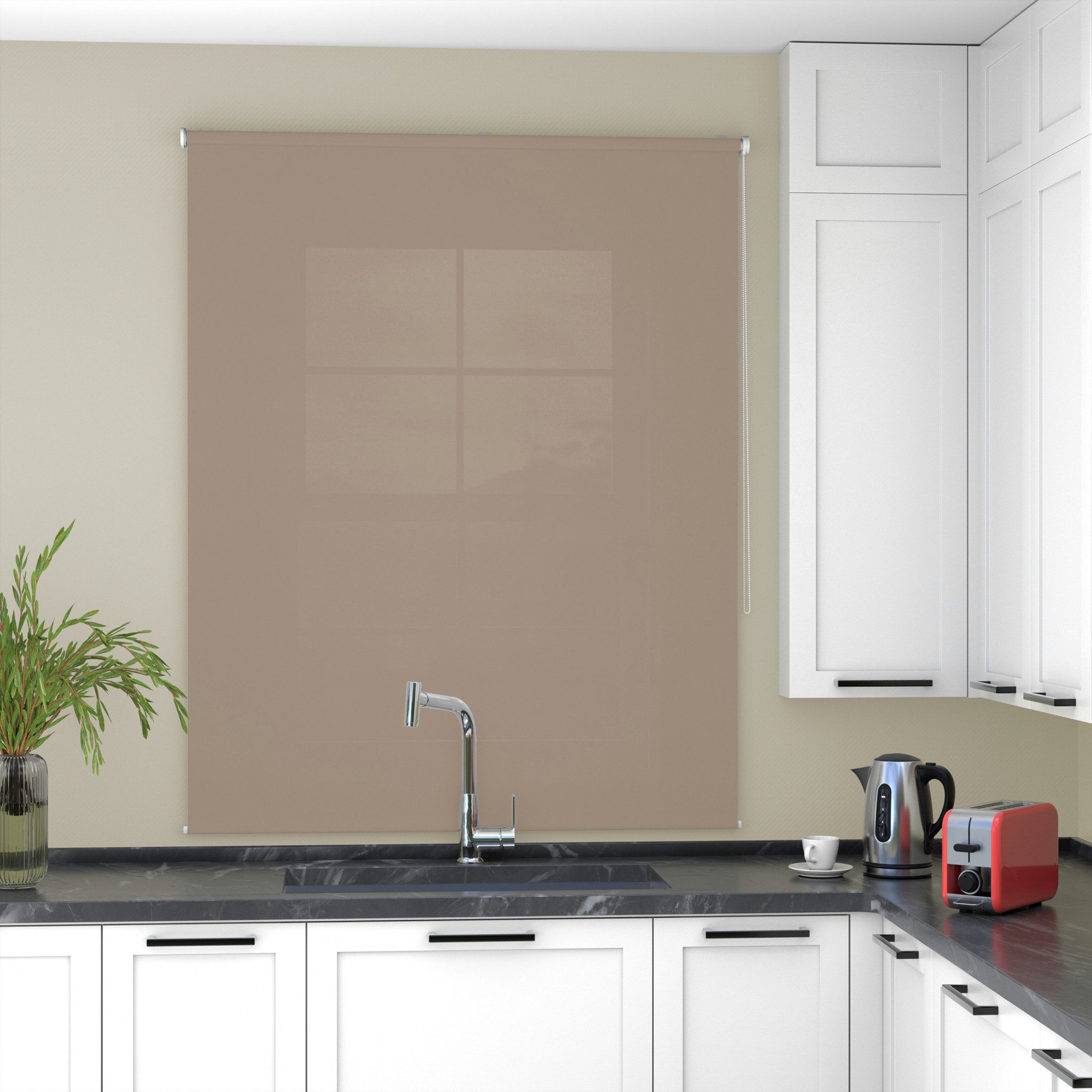 Seitenzugrollo Tageslicht-Rollo Basic GL, Deco-Raum, blickdicht, Wand- und Deckenmontage, einfache Selbstmontage, zum Schrauben, lichtdurchlässig & blickdicht, stufenlos, einfache Montage