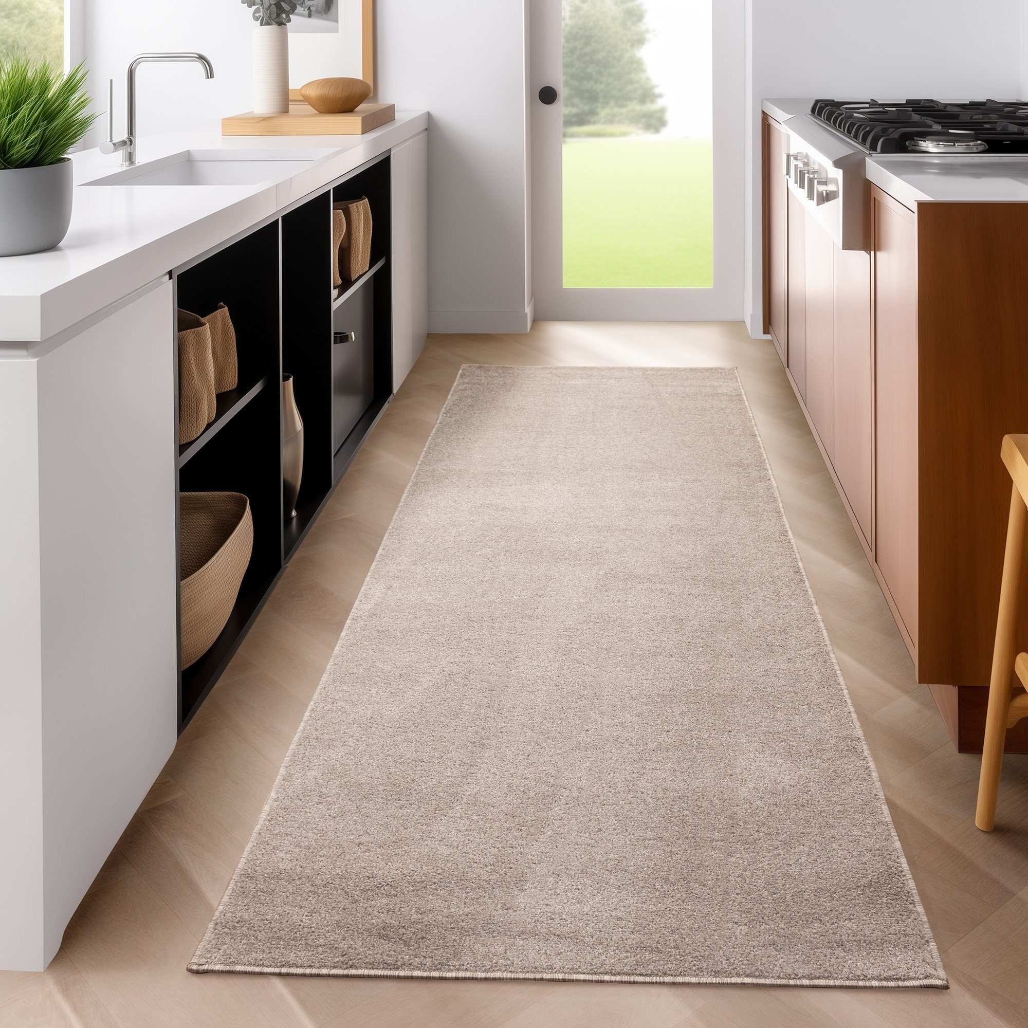 SIMPEX24 Teppich Unicolor - Einfarbig, Läufer, Höhe: 11 mm, Einfarbig Kurzf günstig online kaufen