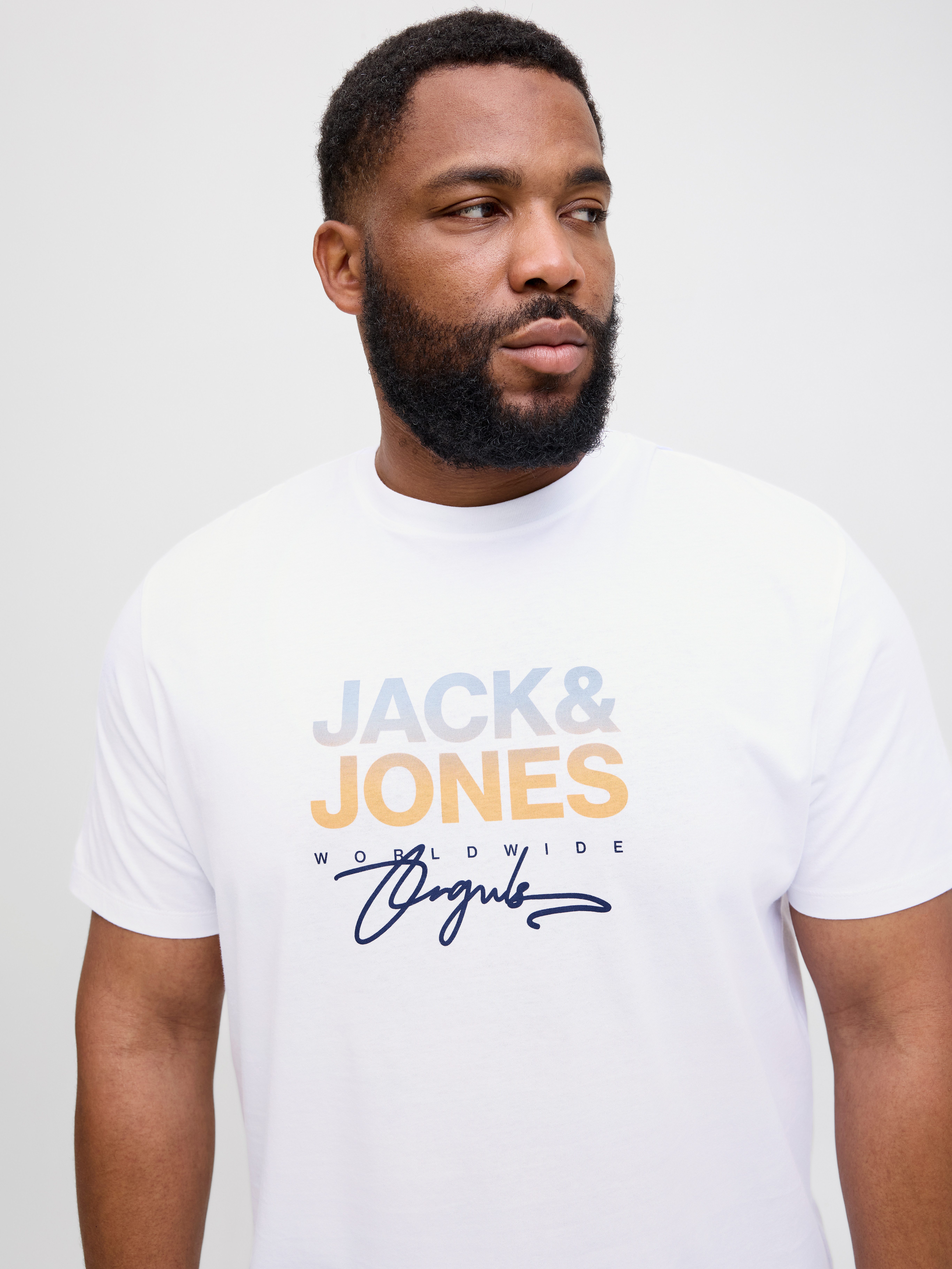 Jack & Jones PlusSize Print-Shirt JORCANGGU TEE SS CREW NECK FST PLS mit Logo Print