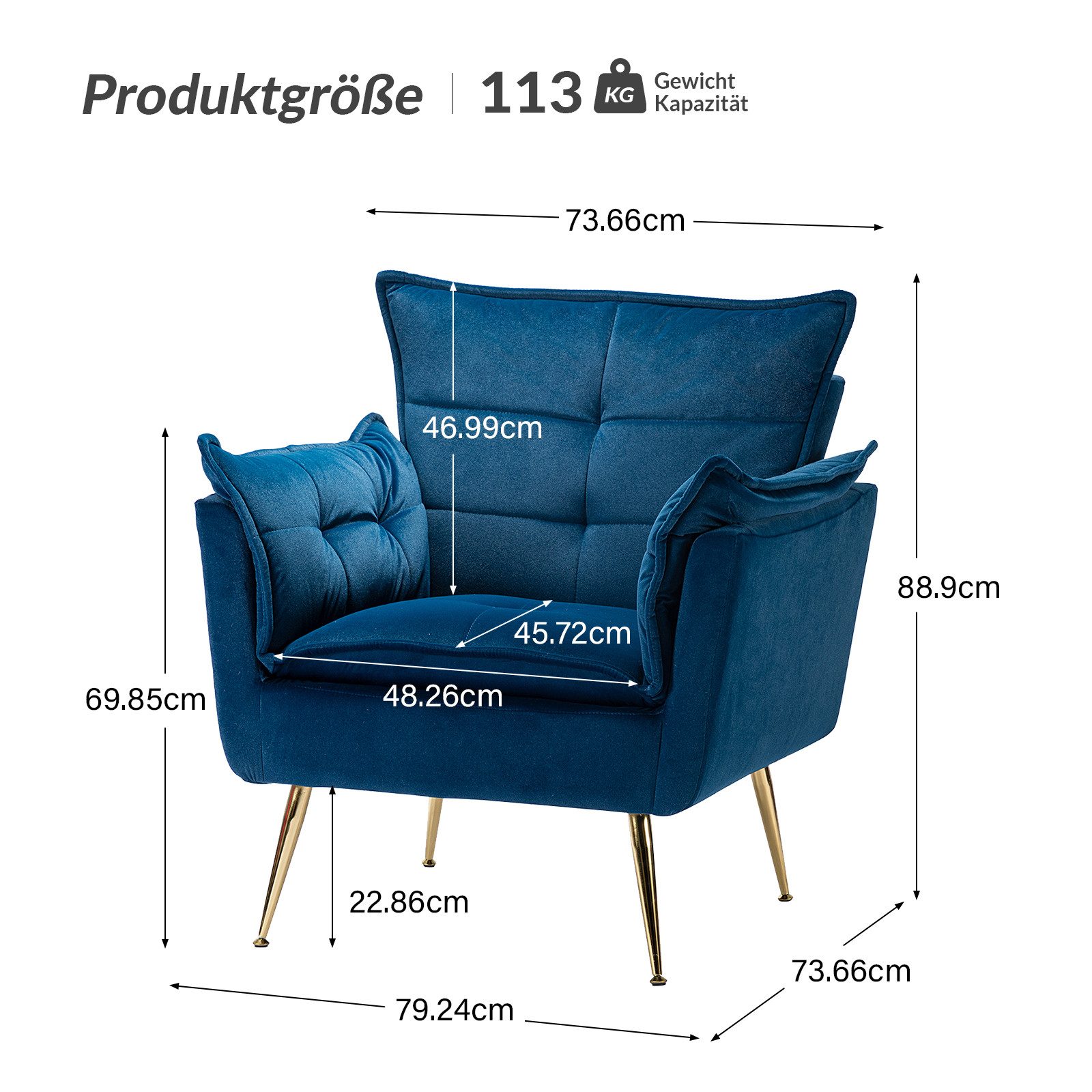 HULALA HOME Sessel moderner Polstersessel Armlehnensessel günstig online kaufen