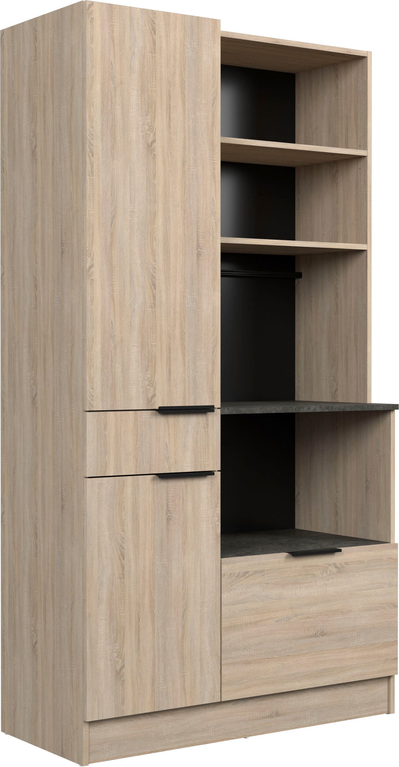 Parisot Schrank-Set Parisot Fumay 1, (2-St), bietet viel Stauraum, praktischer Kabeldurchlaß, variabel stellbar