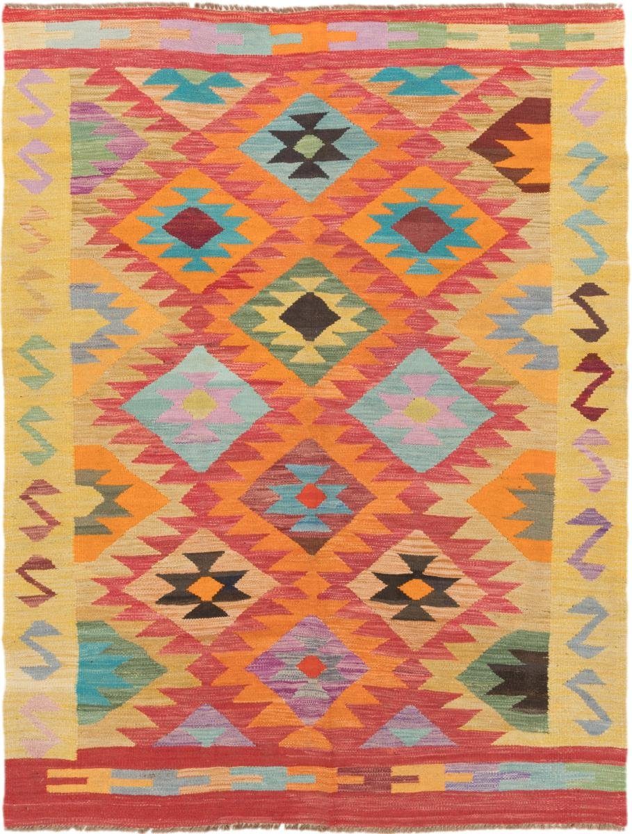 Orientteppich Kelim Afghan 148x190 Handgewebter Orientteppich, Nain Trading, rechteckig, Höhe: 3 mm