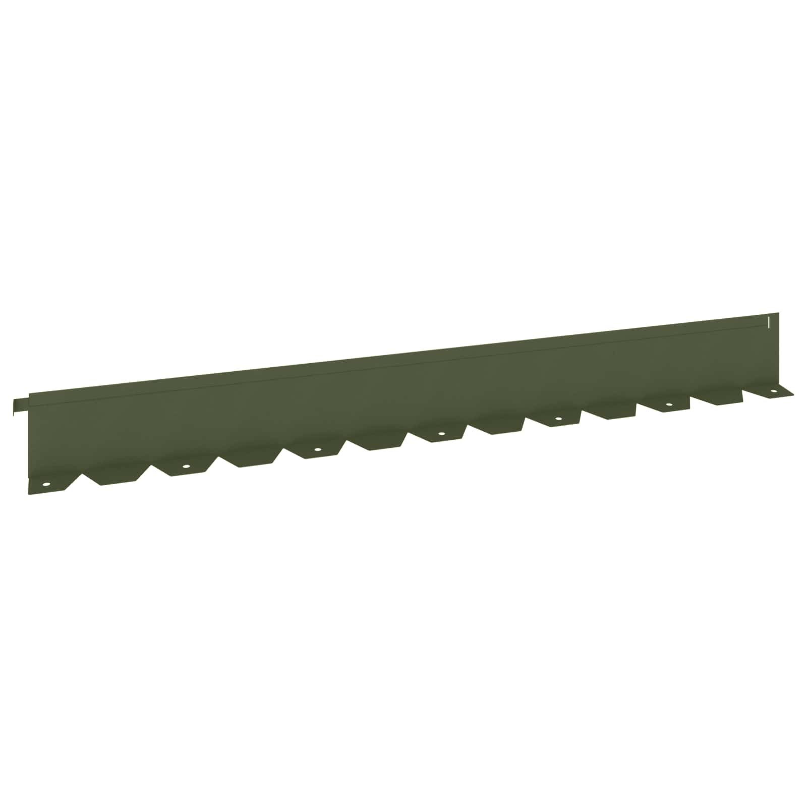 vidaXL Beetumrandung Raseneinfassung 30 Stk. 102 x 10 x 4 cm Stahl Olivgrün