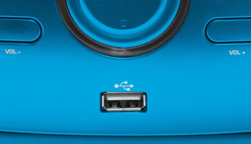 BigBen Bigben tragbarer CD Player CD61 blau USB MP3 FM Radio AUX-IN AU379310 CD-Player
