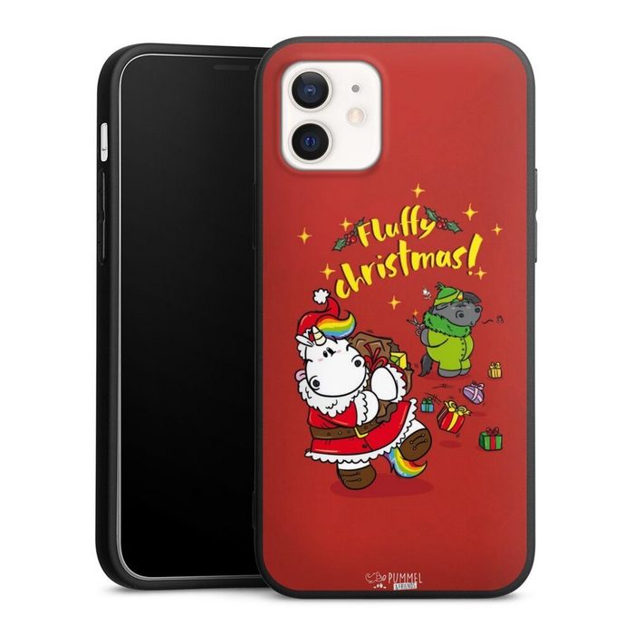 DeinDesign Handyhülle Pummeleinhorn Fluffy Christmas Red Apple iPhone 12 Silikon Hülle Premium Case Handy Schutzhülle