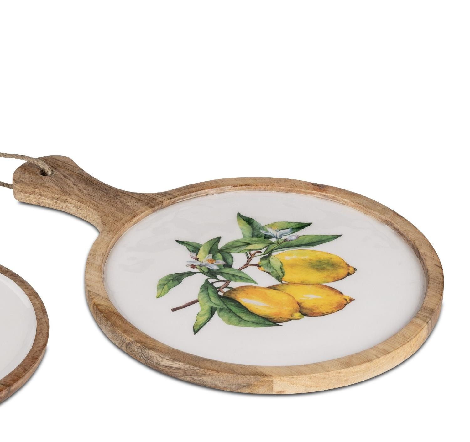formano Servierplatte Zitronen, Mangoholz, Lebensmittelecht, Natur, Zitronen, H: 1cm
