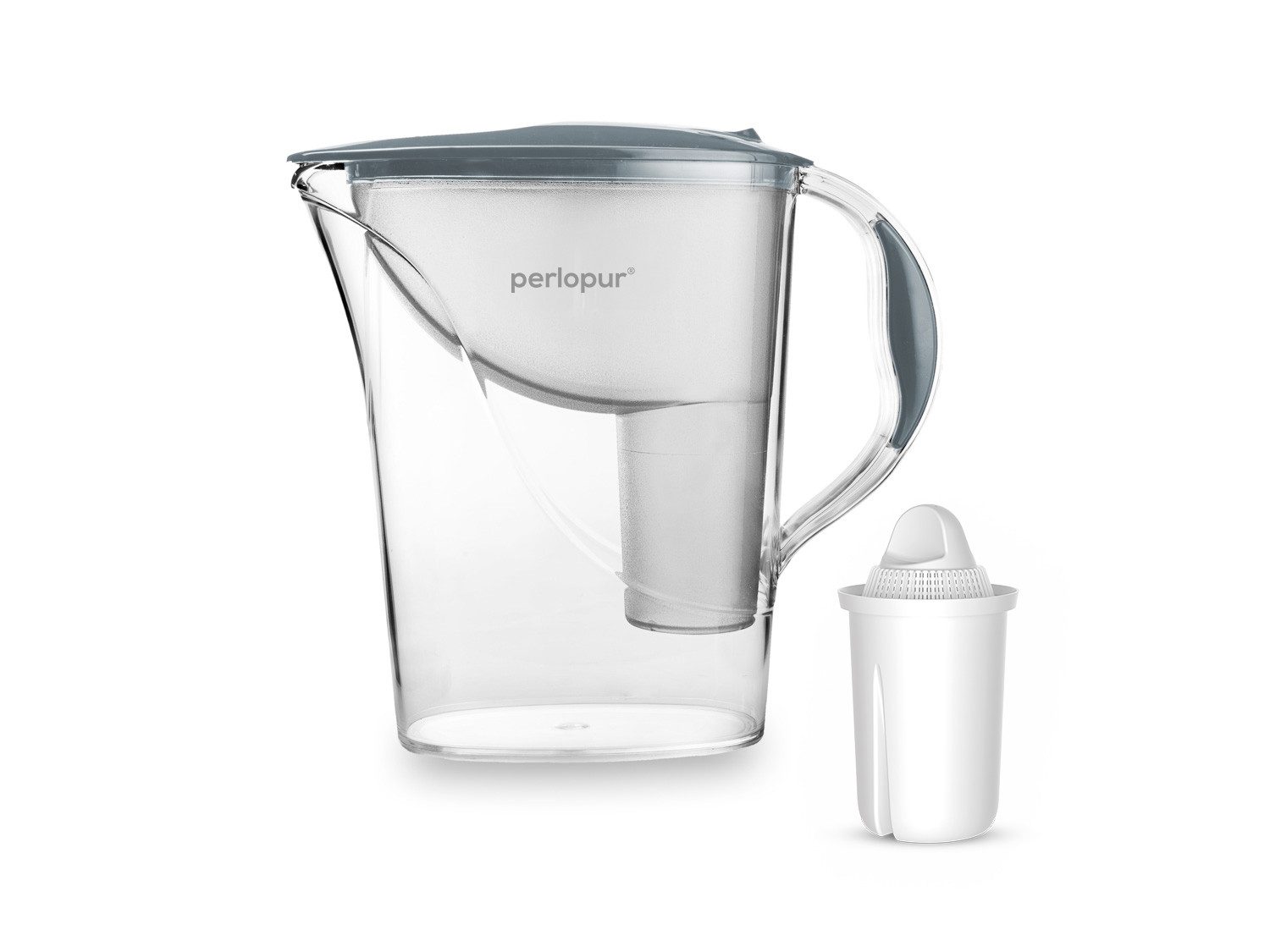 PerloPur Wasserfilter Wasserfilter Standard grau inkl. 1 Universal Filterkartusche
